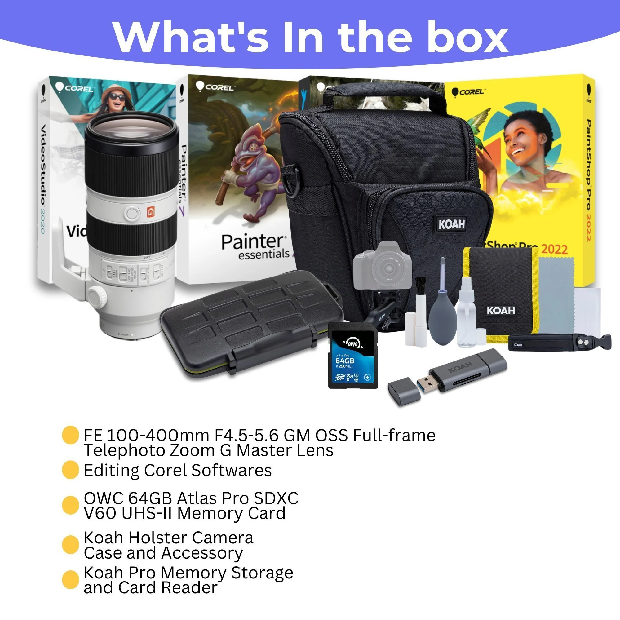 Sony Alpha FE 100-400mm f/4.5-5.6 GM Super Telephoto Zoom Lens with 64GB Memory Card Bundle - Image 5