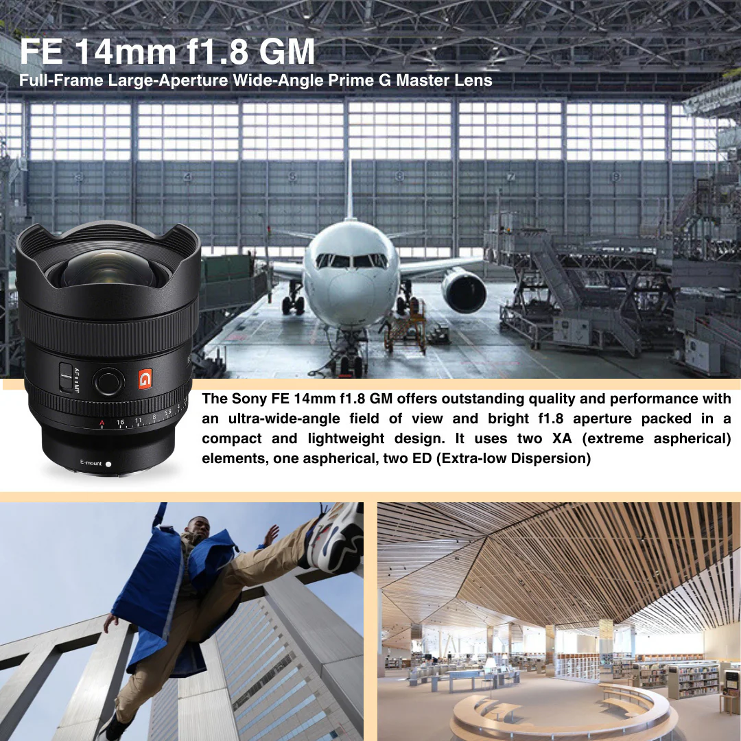 Sony FE 14mm f1.8 GM Full-Frame Large-Aperture Wide-Angle Prime G Master Lens Bundle - Image 3