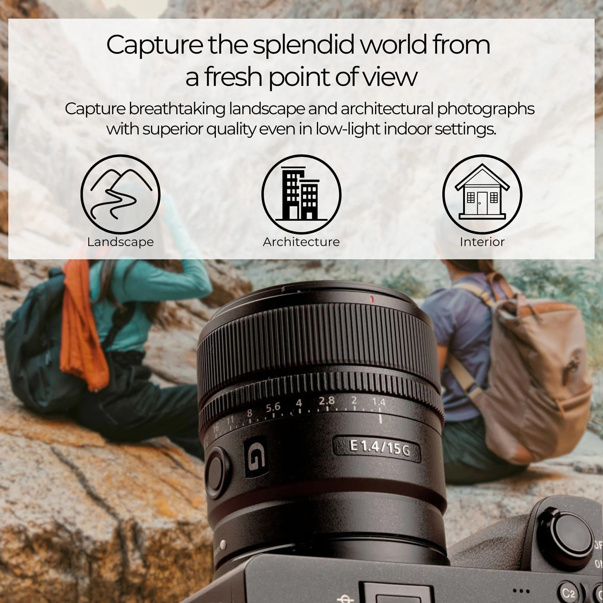 Sony E 15mm F1.4 G APS-C Large Aperture Wide Angle G Lens with Editing Software, 64GB SD Card Bundle - Image 3