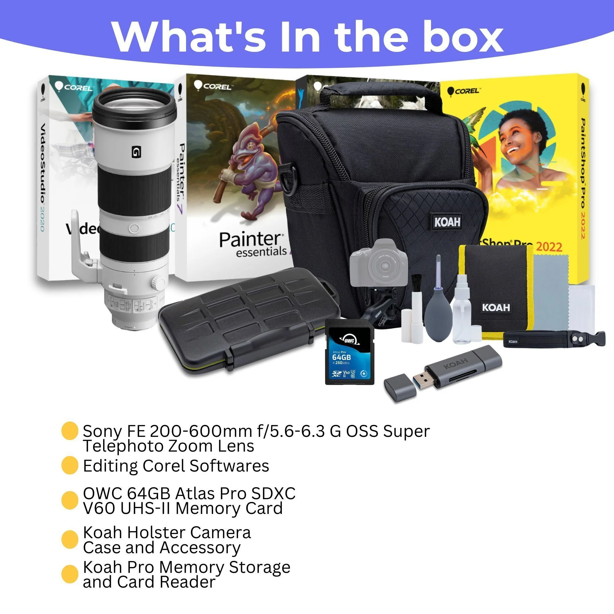 Sony FE 200-600mm f/5.6-6.3 G OSS Super Telephoto Zoom Lens with 64GB Memory Card Bundle - Image 5