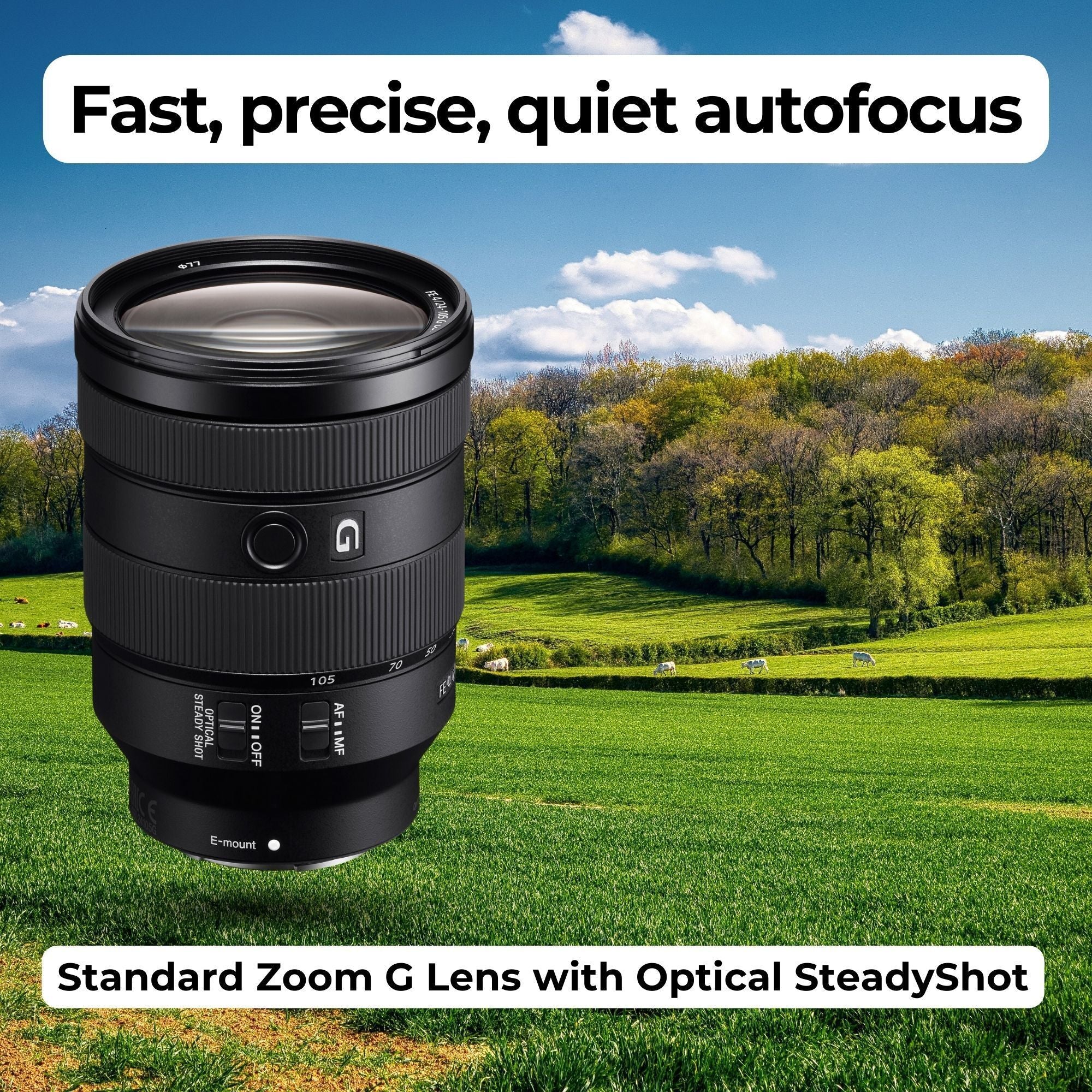 Sony FE 24-105mm f/4 G2 OSS Full-Frame E-Mount Lens with 64GB Memory Card, Editing Software Bundle - Image 4
