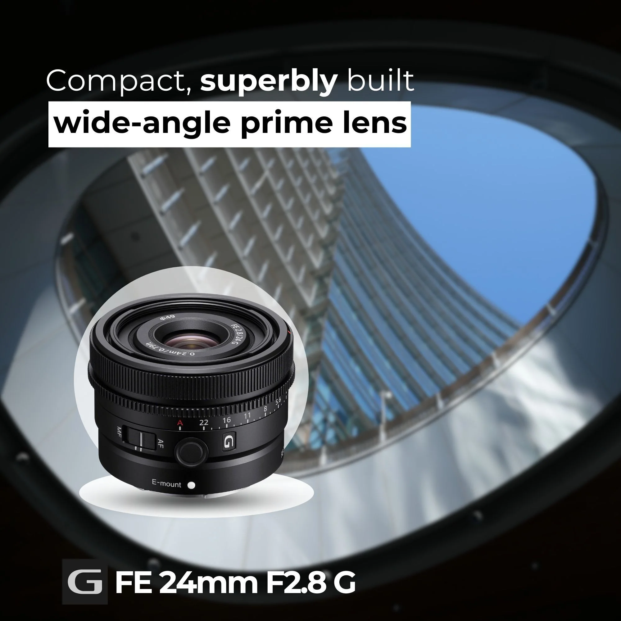 Sony FE 24mm f/2.8 G Full-Frame G Series Lens with Editing Software, 64GB Memory Card Bundle - Image 2