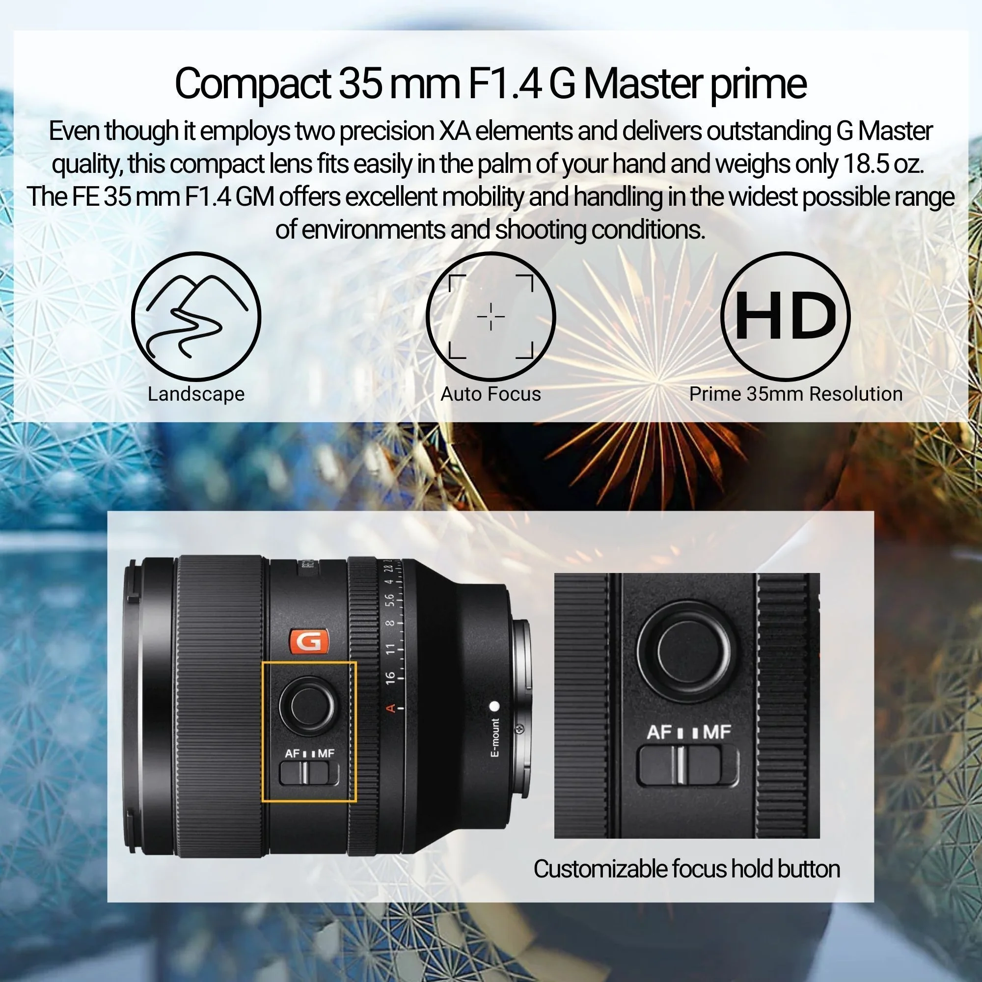Sony FE 35mm f/1.4 GM Full-Frame Wide Angle G Master Lens with Editing Software, 64GB SD Card Bundle - Image 3