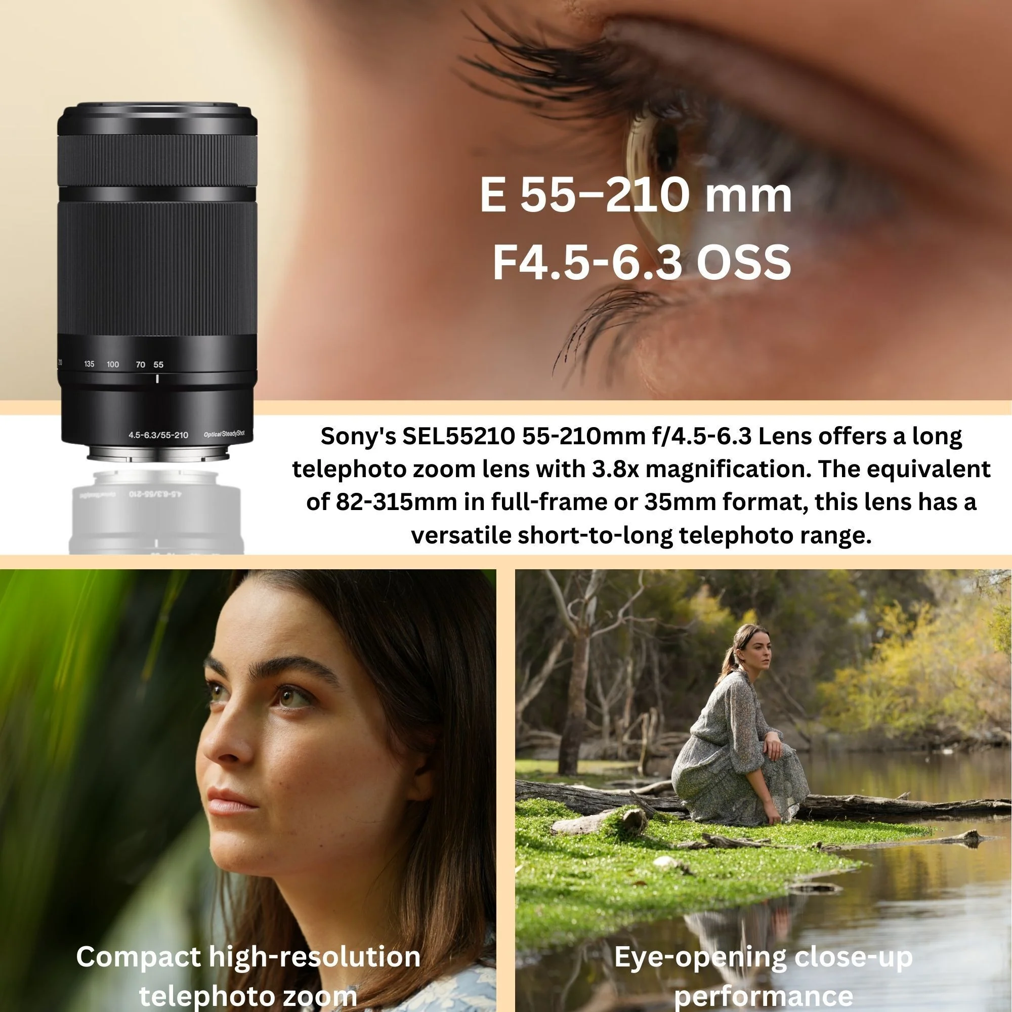 Sony 55-210mm Telephoto Lens with 64GB Memory Card, Editing Software, Camera Mug, and SD Card Reader - Image 2