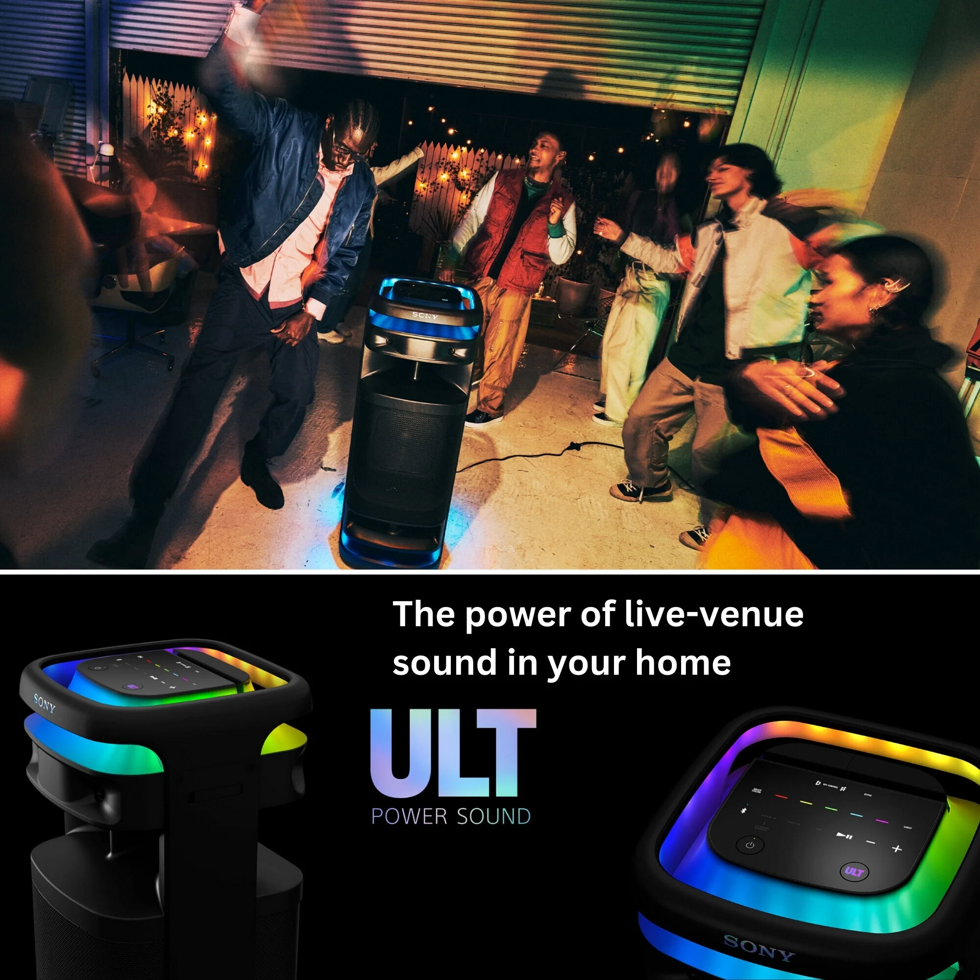 Sony SRSULT1000 ULT TOWER 10 Party Speaker (Black, 2-Pack) with Microphone (Black, 2-Pack) Bundle - Image 3