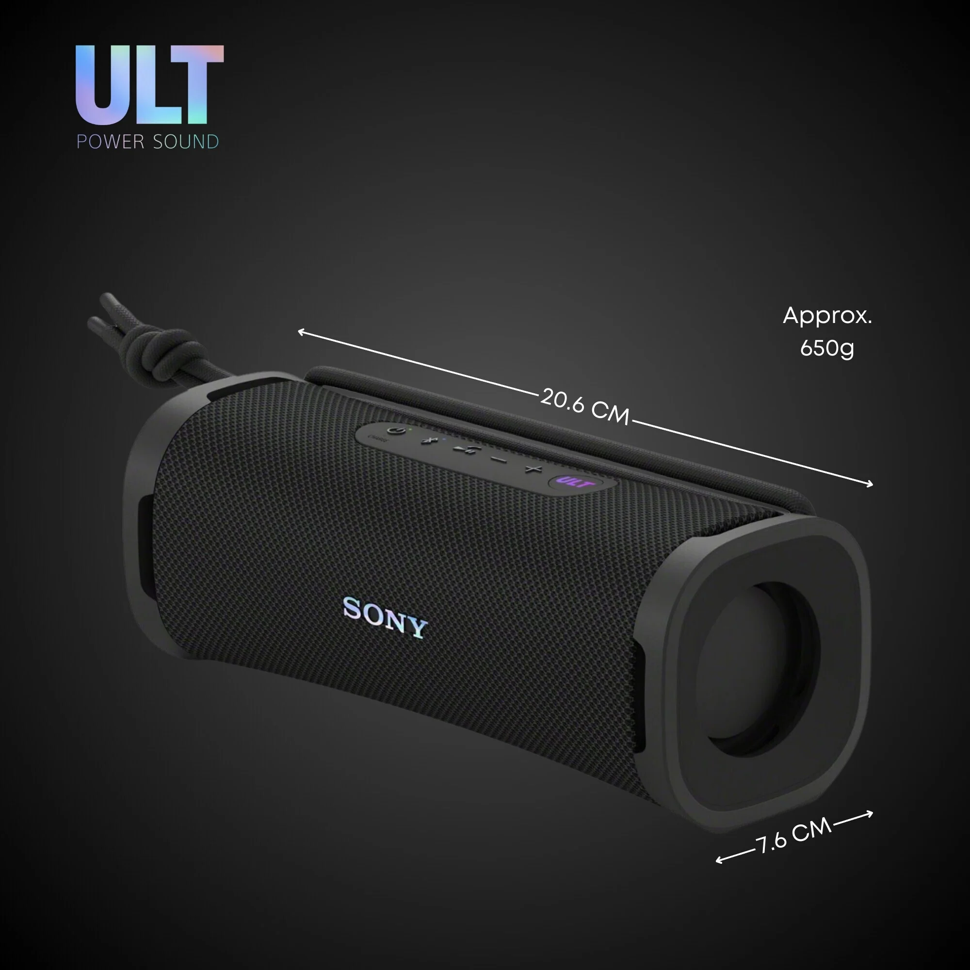 Sony ULT FIELD 1 Bluetooth Wireless Portable Speaker with Echo Canceling Tech (Black, 2-Pack) Bundle - Image 5