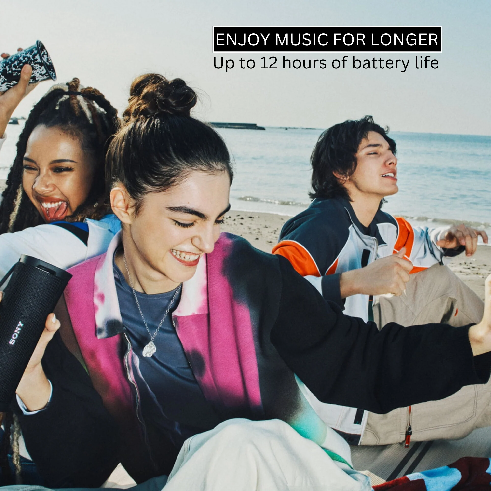 Sony ULT FIELD 1 Bluetooth Wireless Portable Speaker with Echo Canceling Tech (Black, 2-Pack) Bundle - Image 6