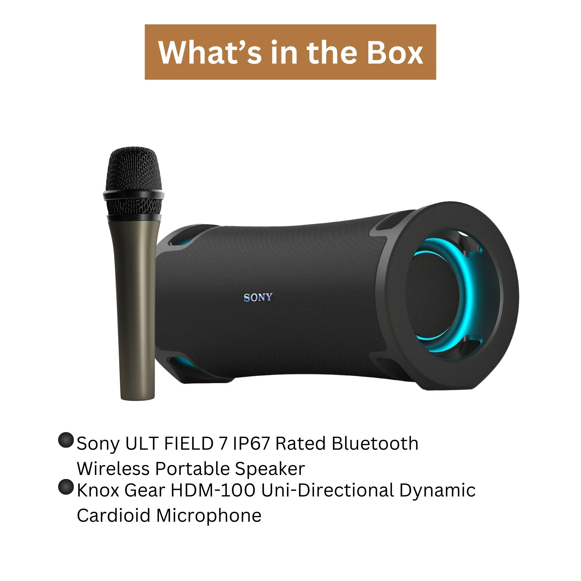 Sony ULT FIELD 7 Wireless Portable Speaker (Black) with Uni-Directional Cardioid Microphone Bundle - Image 7