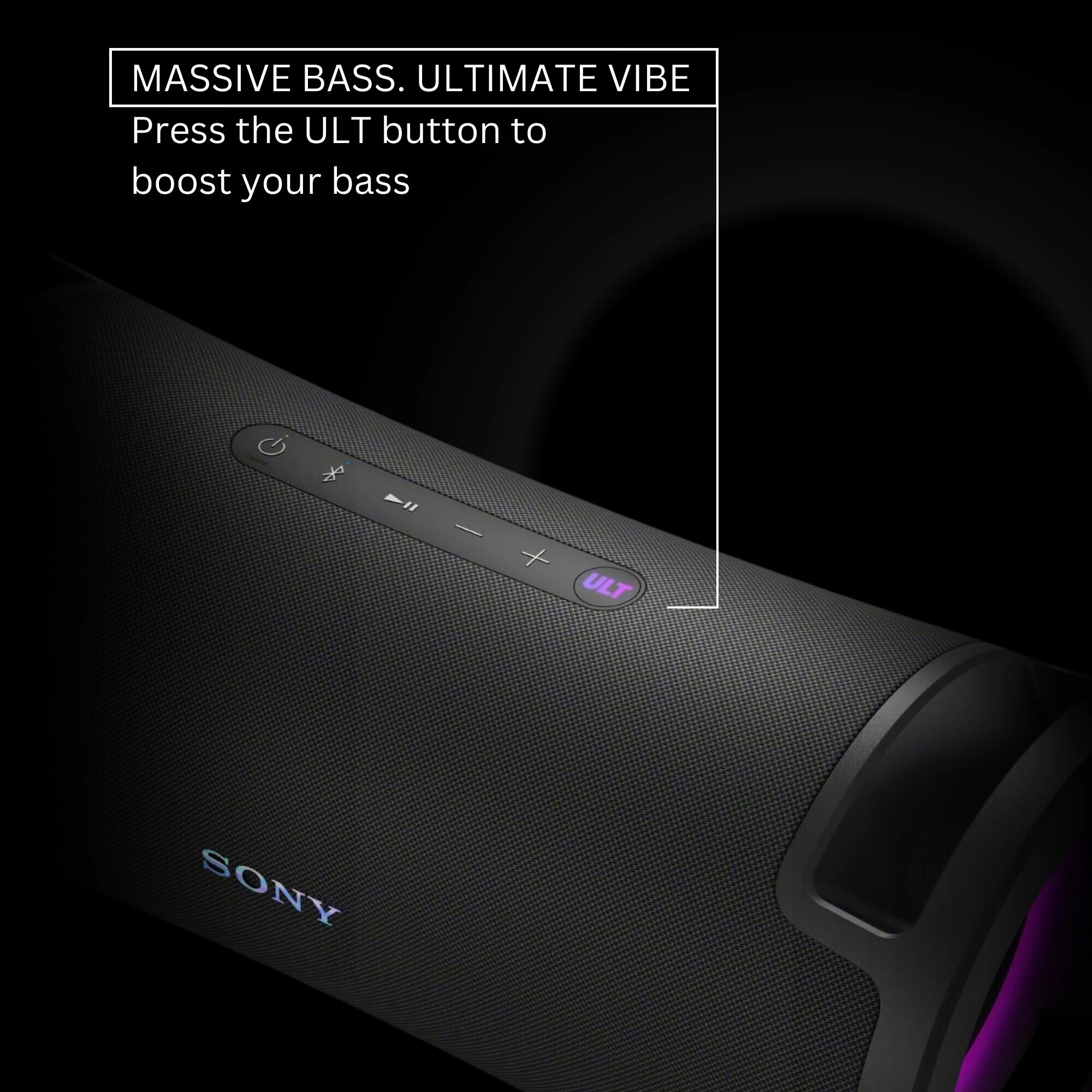 Sony ULT FIELD 7 IP67 Rated Bluetooth Wireless Portable Speaker with Expressive Lighting (Black) - Image 5