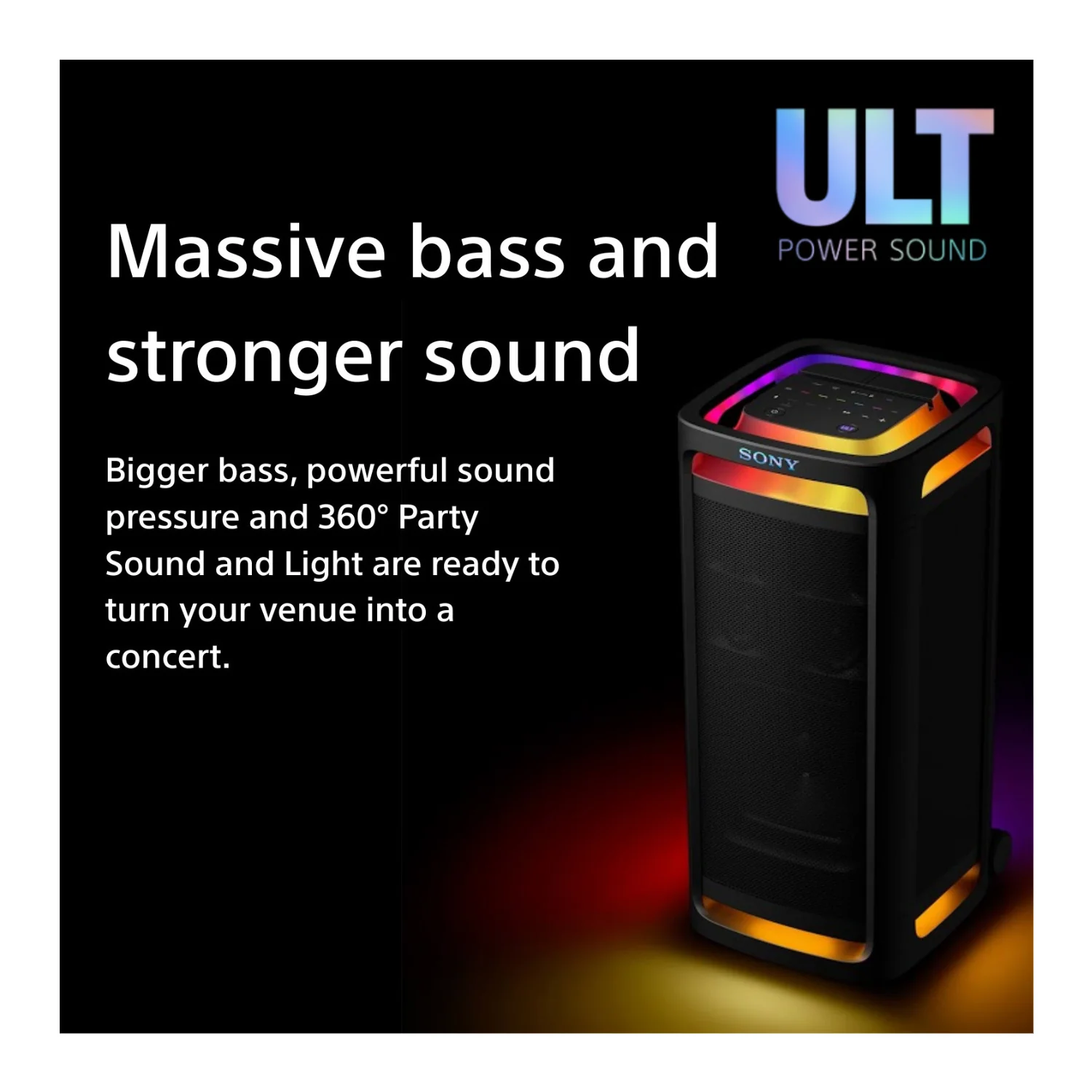 Sony ULT Tower 9AC Speaker (Black) Bundle with Wireless Microphones (2-Pack) - Image 2