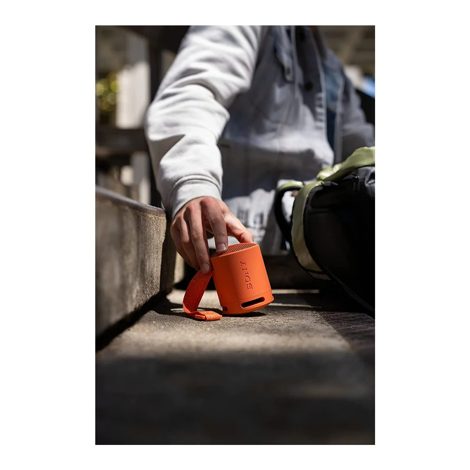 Sony SRS-XB100 Wireless Bluetooth Portable Lightweight Compact Travel Speaker with Strap (Orange) - Image 6