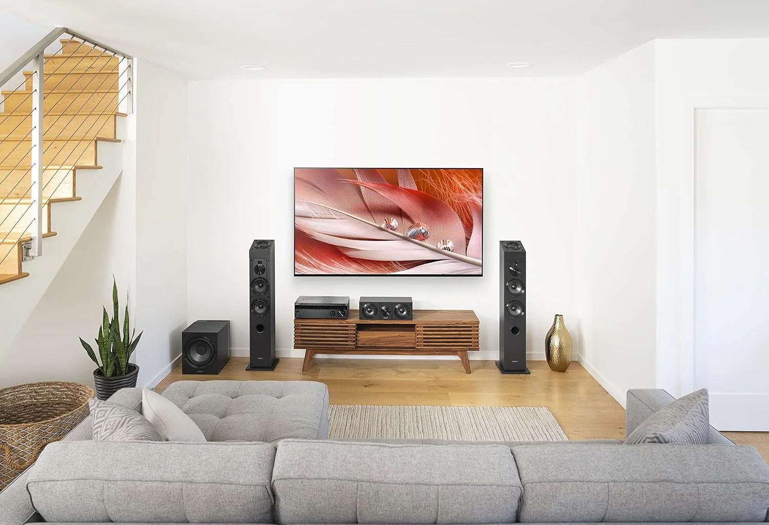 Sony SSCS3 Stereo Floor-Standing Speaker Pair Bundle (Black) - Image 2