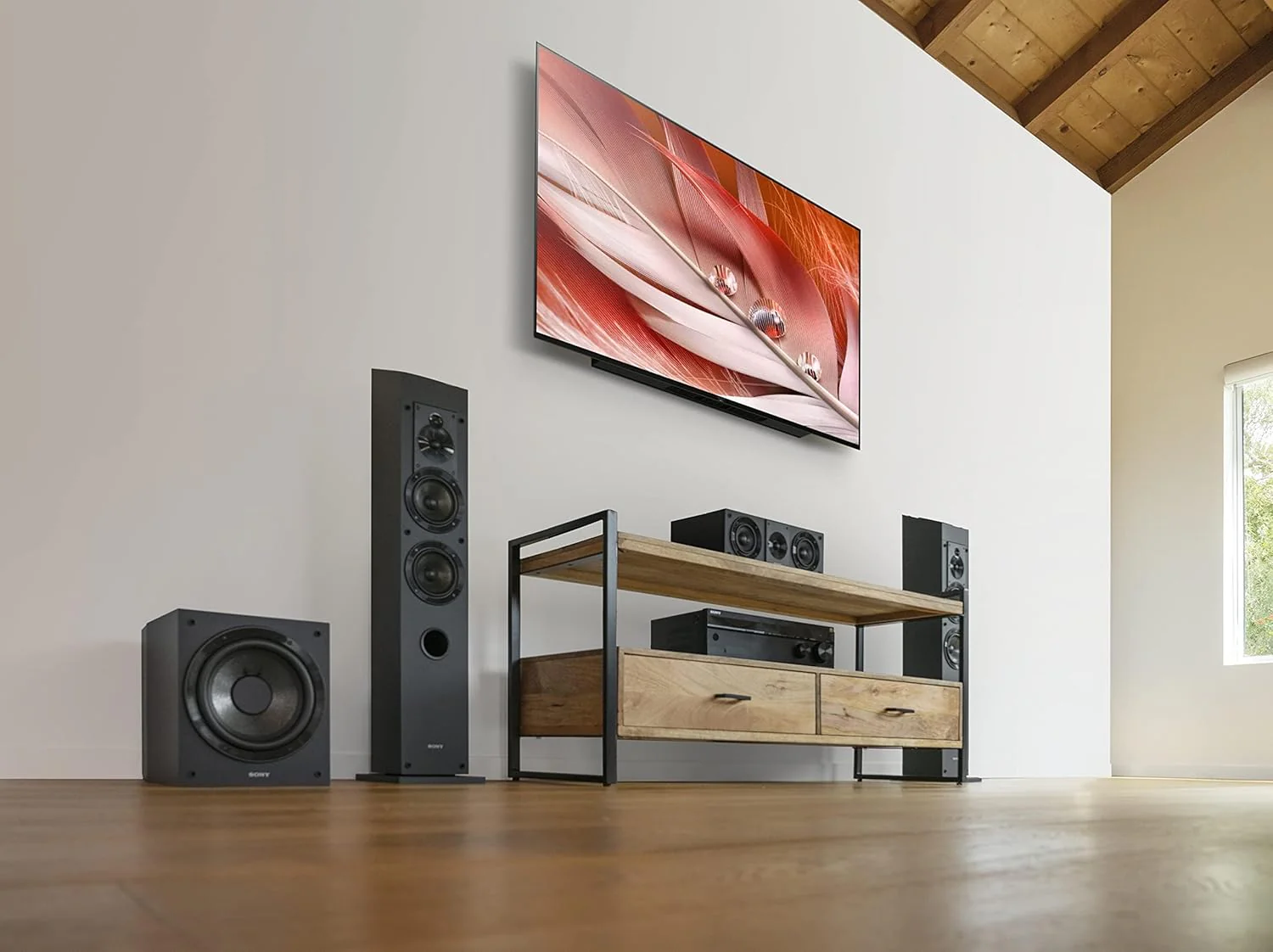 Sony SSCS3 Stereo Floor-Standing Speaker Pair Bundle (Black) - Image 3