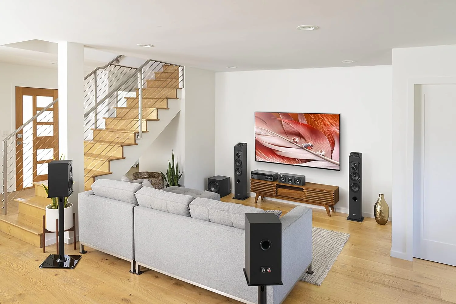 Sony SSCS3 Stereo Floor-Standing Speaker Pair Bundle (Black) - Image 4