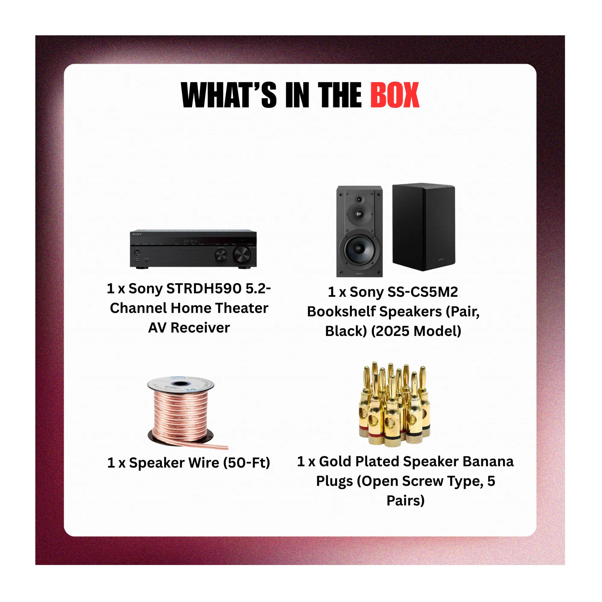 Sony STRDH590 5.2-Channel Home Theater AV Receiver with Bookshelf Speaker Bundle - Image 10