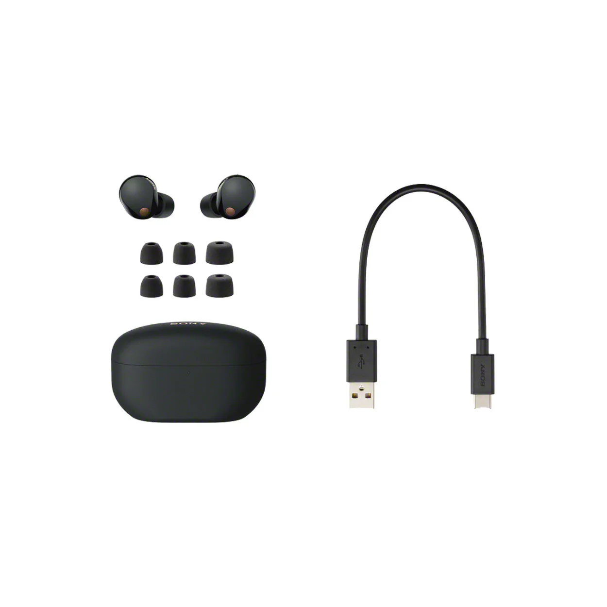 Sony WF-1000XM5 Truly Wireless Noise Canceling Earbuds (Black) with Hard Shell Earbud Case - Image 9