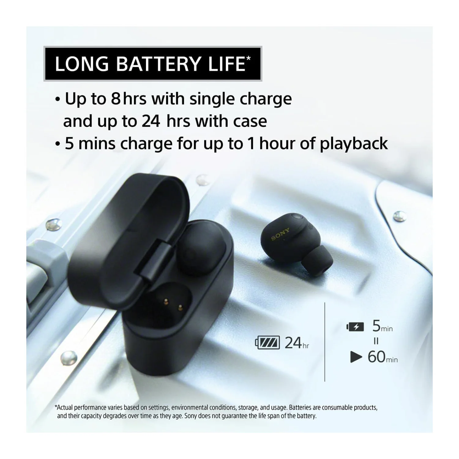 Sony WF-1000XM6 Wireless Earbuds (Platinum Silver) with Accessories Bundle - Image 6