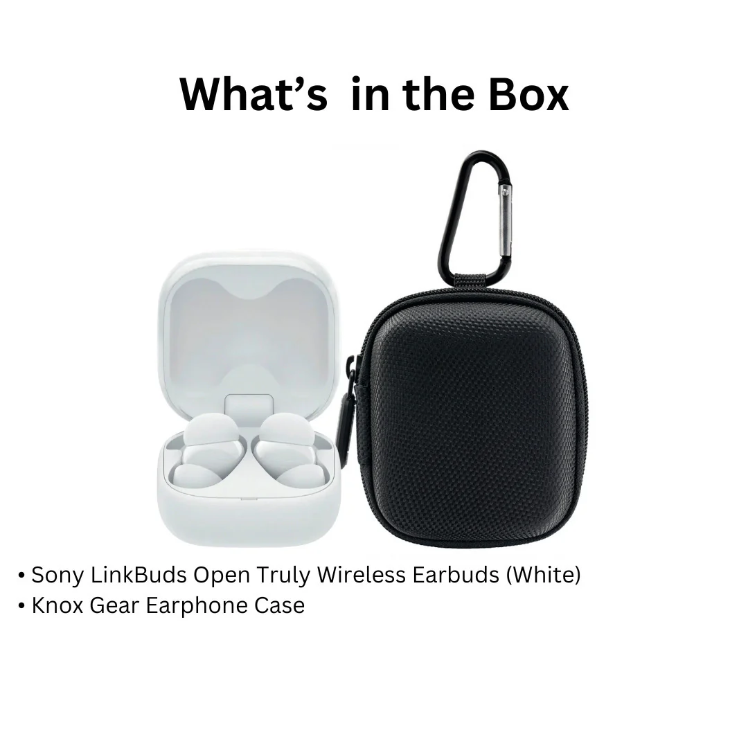 Sony LinkBuds Open True Wireless Earbud Headphones (White) and Knox Gear Earbud Case Bundle - Image 7