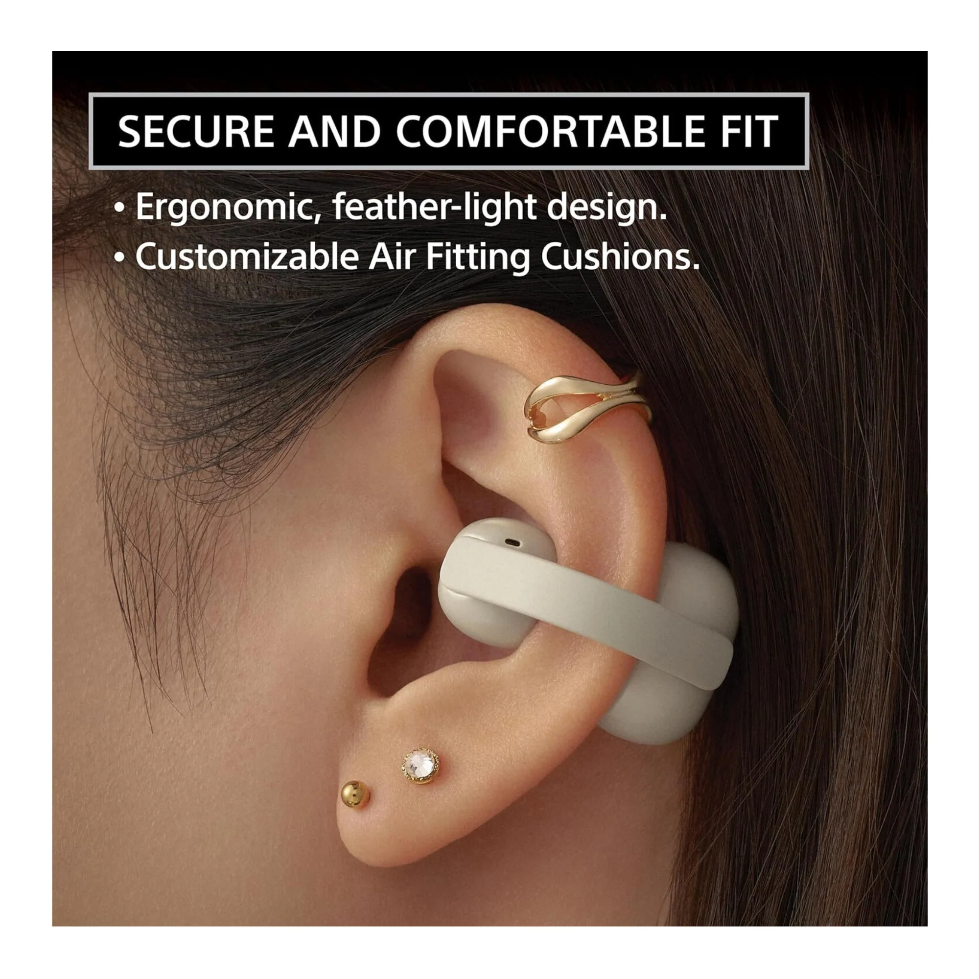 Sony LinkBuds Clip Open-Ear Truly Wireless Earbuds (Black) - Image 4