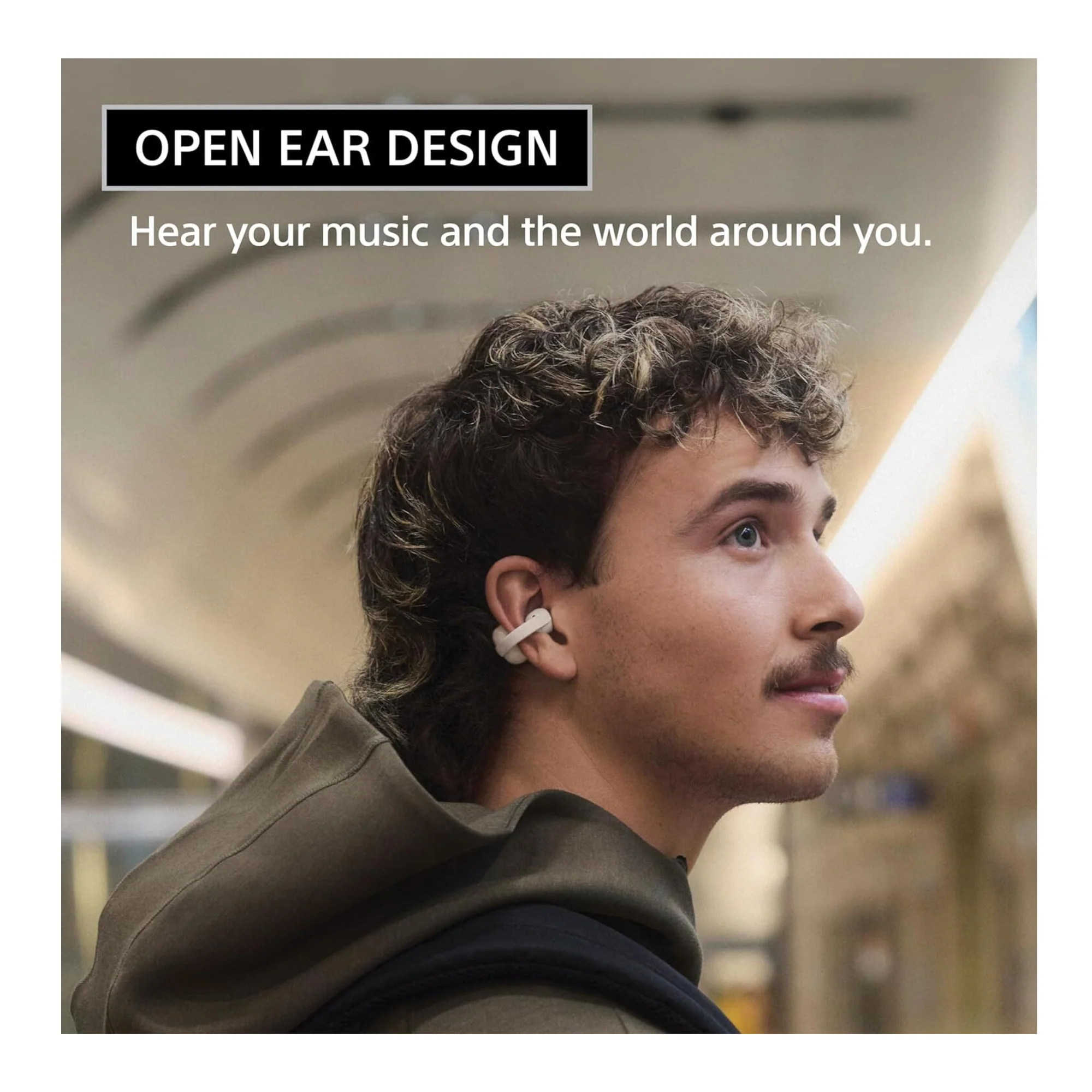 Sony LinkBuds Clip Open-Ear Truly Wireless Earbuds with Case Bundle (Black) - Image 3