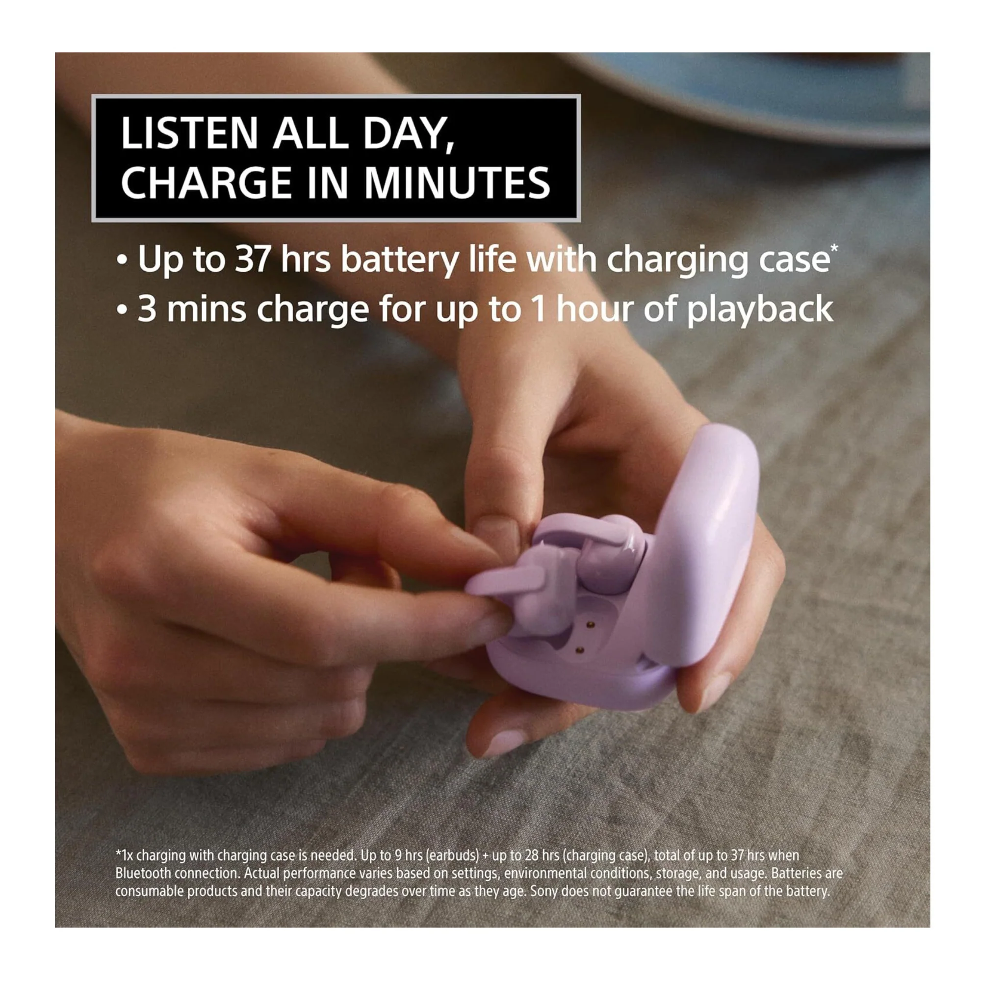 Sony LinkBuds Clip Open-Ear Truly Wireless Earbuds with Case Bundle (Black) - Image 7
