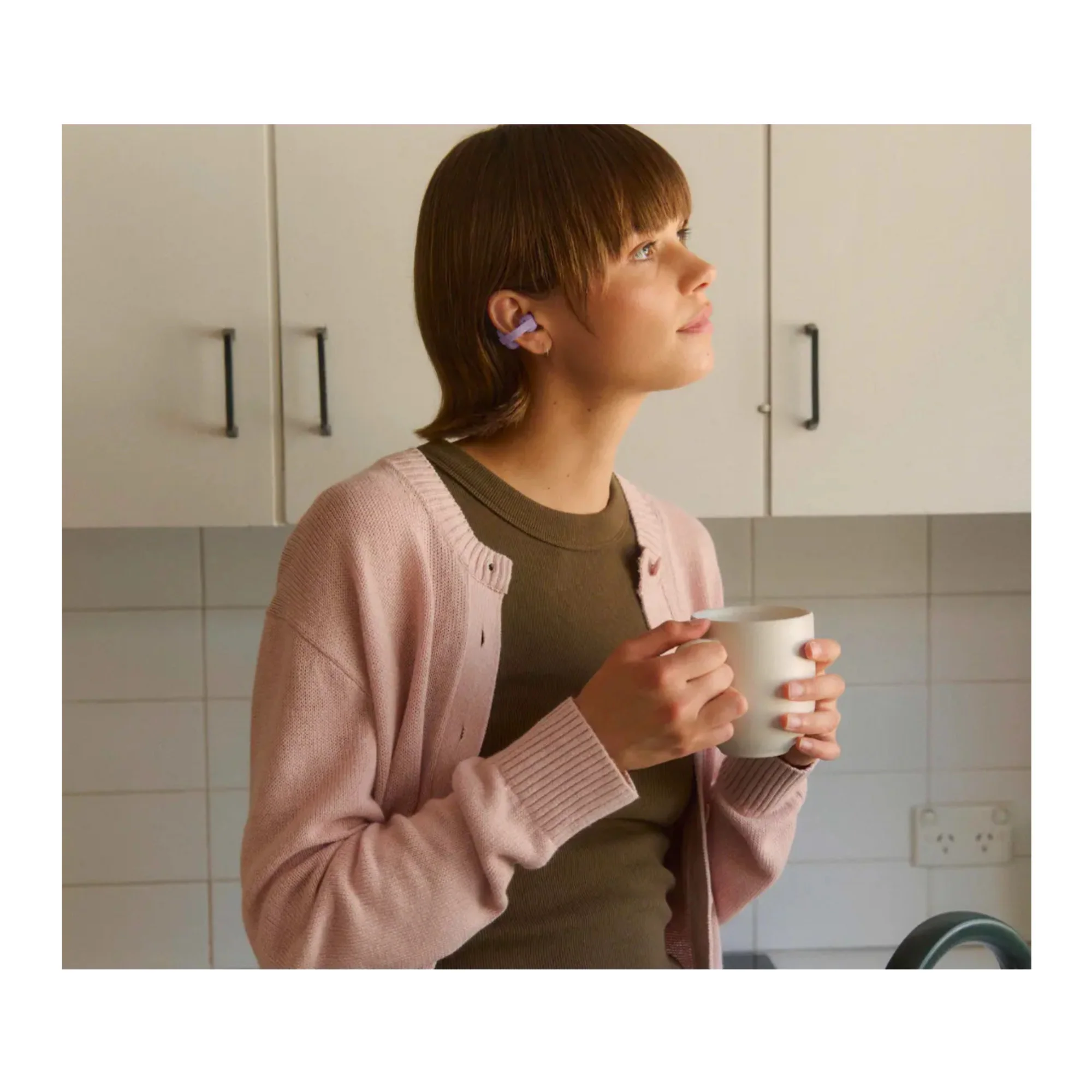 Sony LinkBuds Clip Truly Wireless Open Earbuds (Lavender) - Image 7