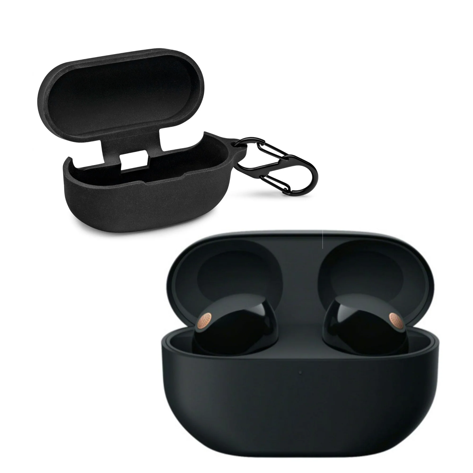 Sony Rechargeable Charging Case for WF-1000XM5 (Black) Bundle with Silicone Case
