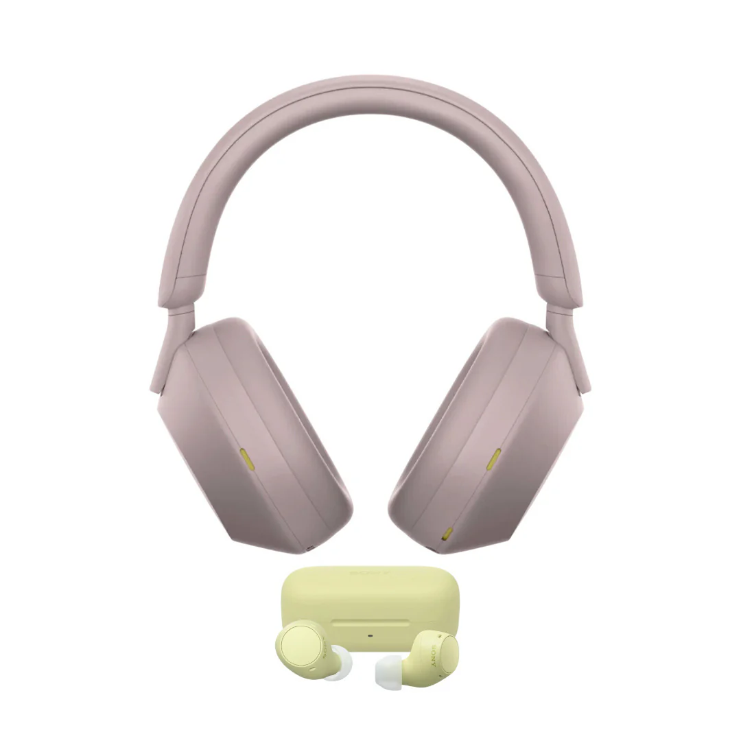 Sony WH-1000XM5 Wireless Noise Canceling Over-Ear Headphones with Sony Earbuds
