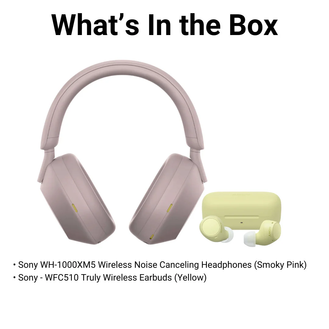 Sony WH-1000XM5 Wireless Noise Canceling Over-Ear Headphones with Sony Earbuds - Image 7