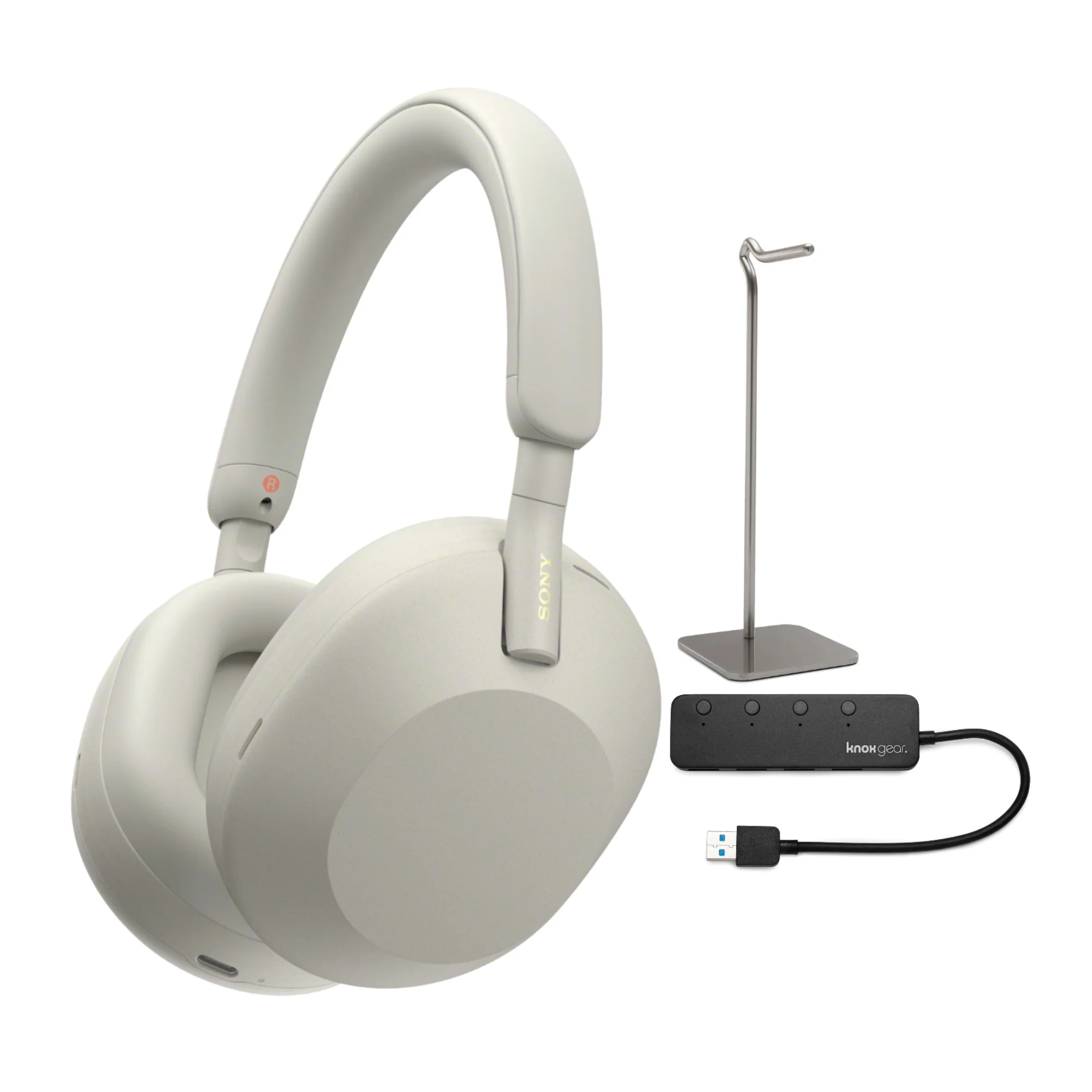 Sony WH-1000XM5 Wireless Noise Canceling Headphones with USB Port and Stand - Image 2