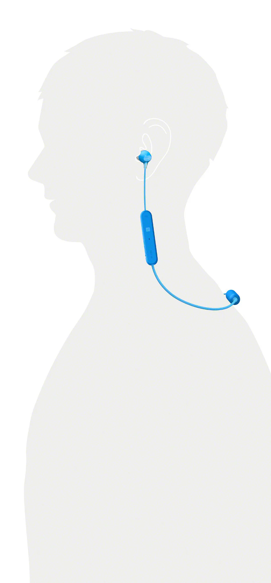 Sony WI-C300 Wireless In-Ear Headphones (Blue) - Image 5