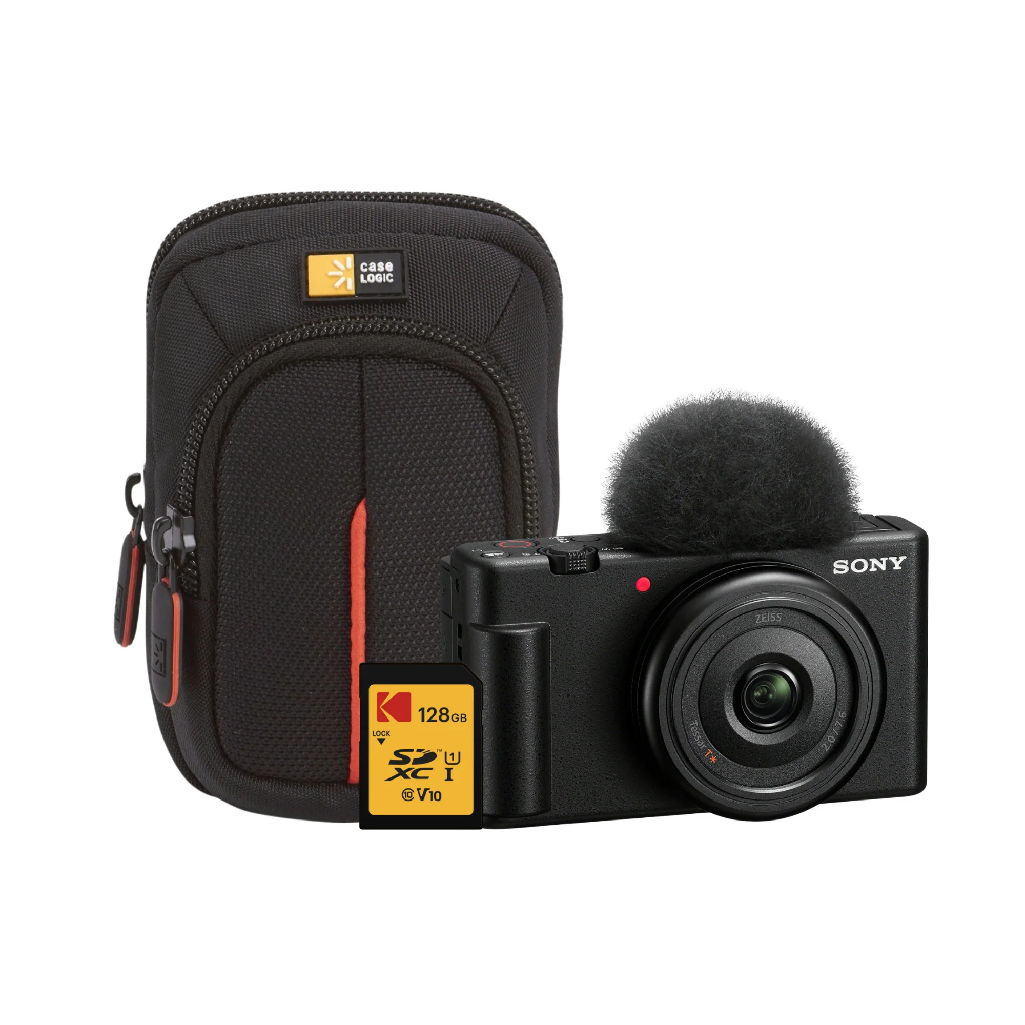 Sony ZV-1F Black Vlog Camera for Content Creators and Vloggers Bundle