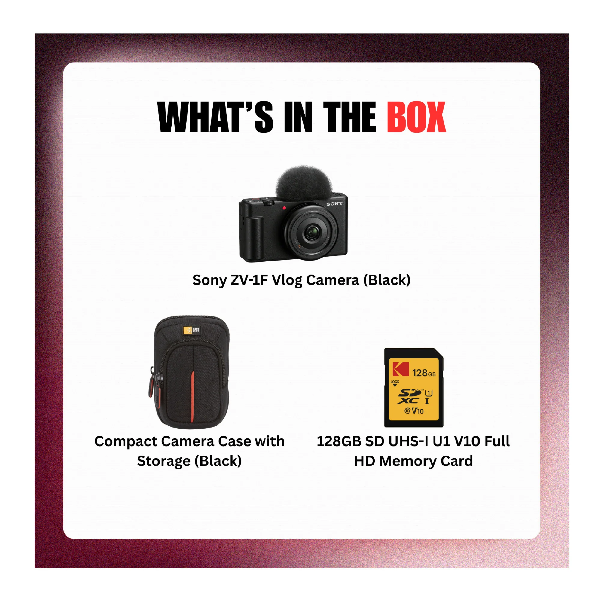 Sony ZV-1F Black Vlog Camera for Content Creators and Vloggers Bundle - Image 9