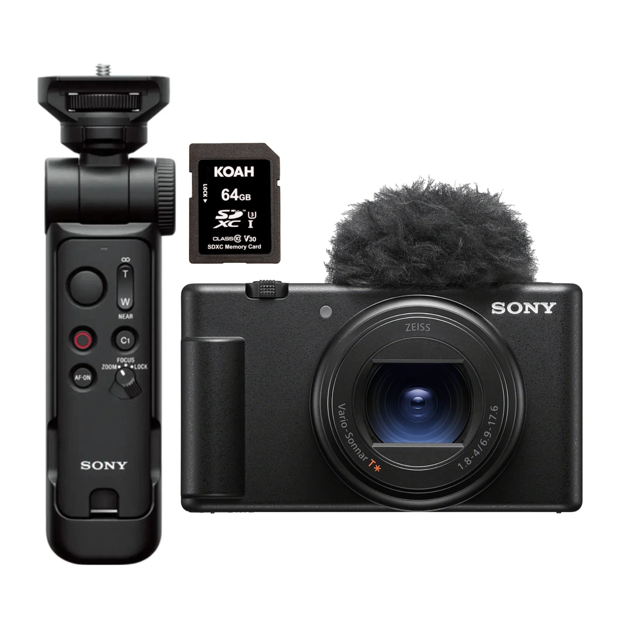 Sony ZV-1 II Vlog Camera for Content Creators and Vloggers (Black) with Wireless Shooting Grip