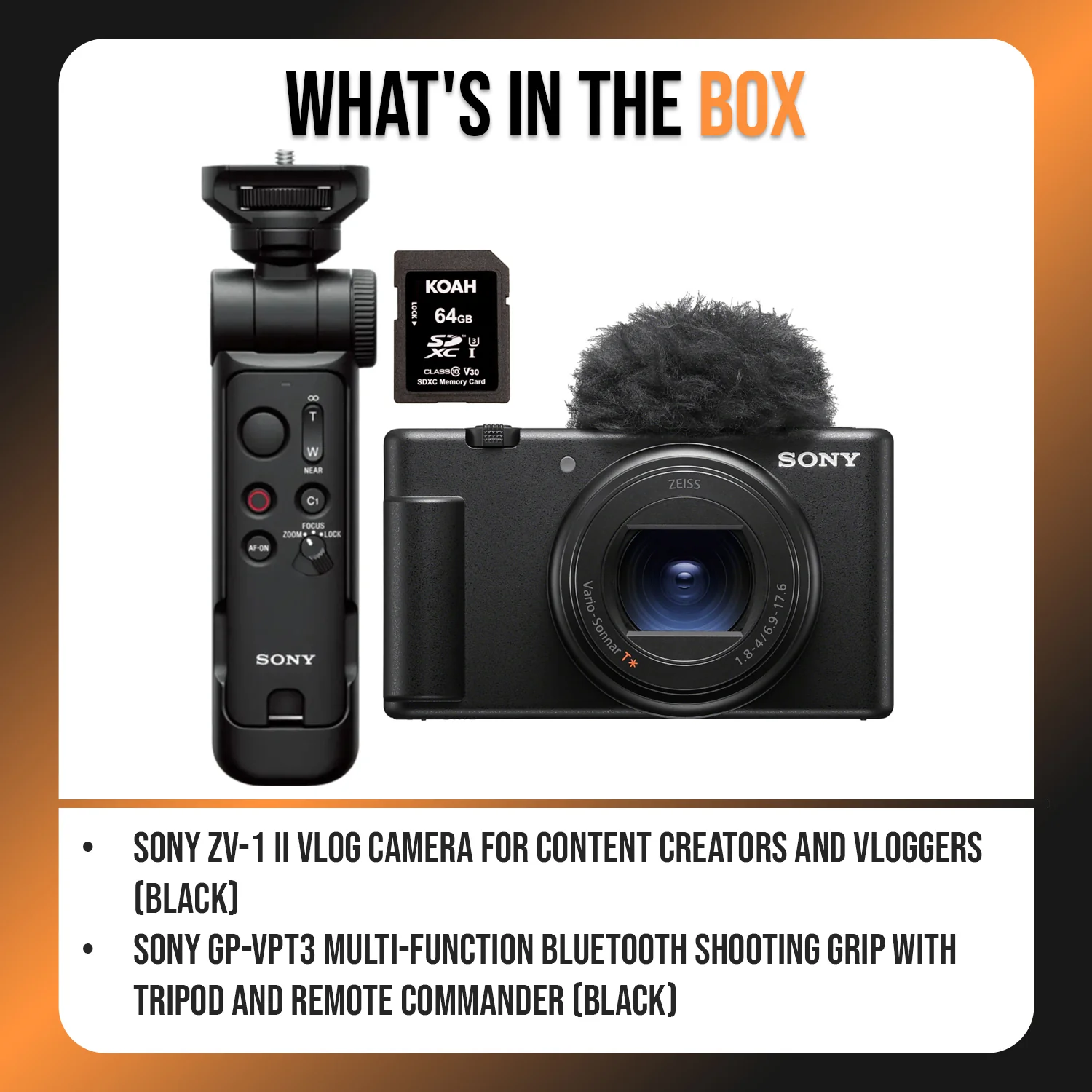 Sony ZV-1 II Vlog Camera for Content Creators and Vloggers (Black) with Wireless Shooting Grip - Image 8