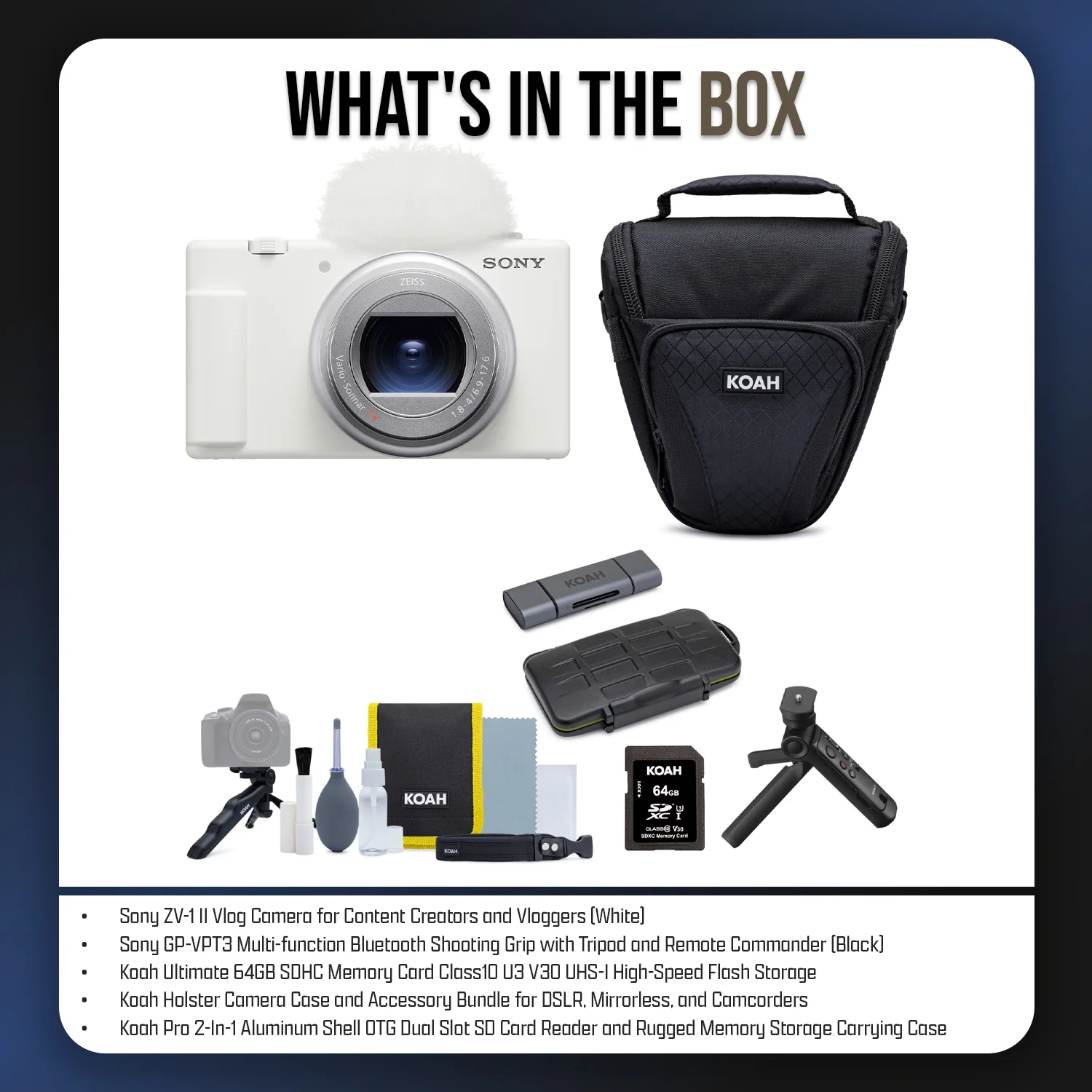 Sony ZV-1 II Vlog Camera for Content Creators and Vloggers (White) and Vlogger Accessory Kit Bundle - Image 7