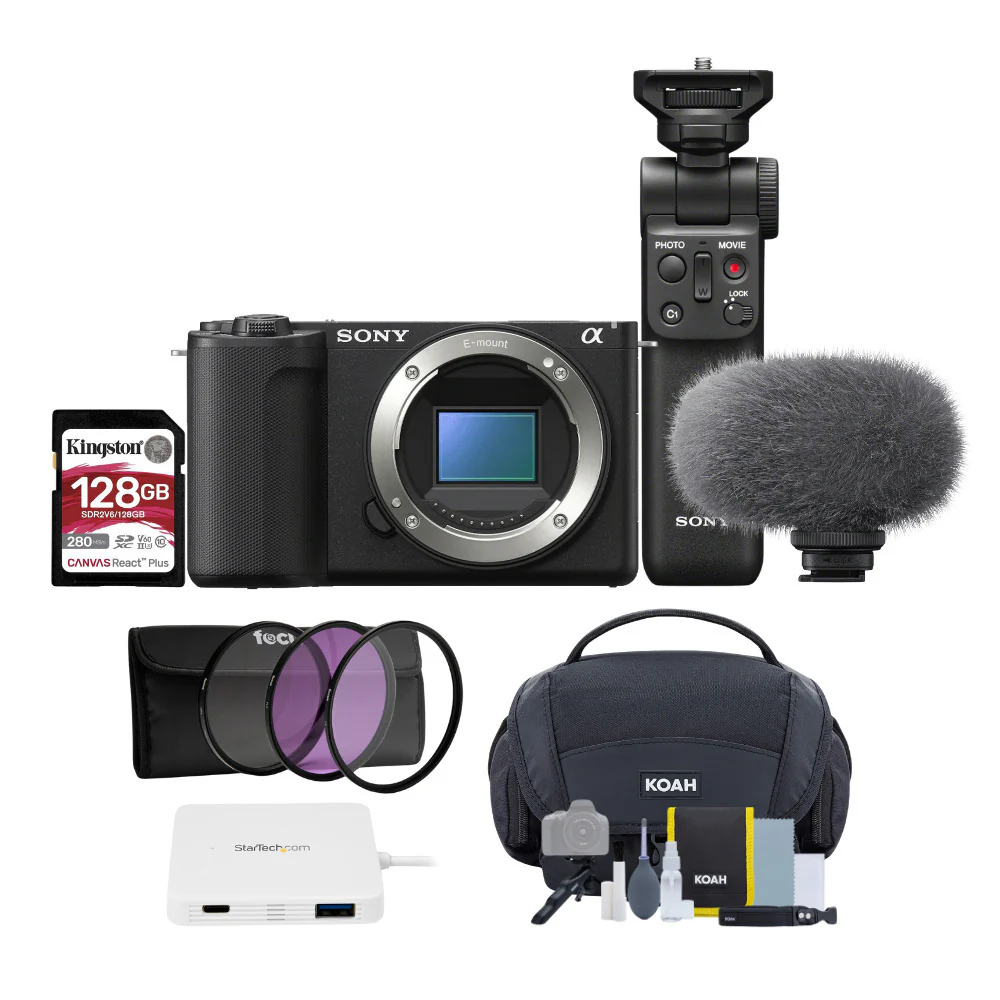 Sony Alpha ZVE10 II | APS-C Interchangeable Lens Mirrorless with 16-50mm Lens Kit | Designed for Content Creators | Black with Sony Creator Accessory Kit II bundle