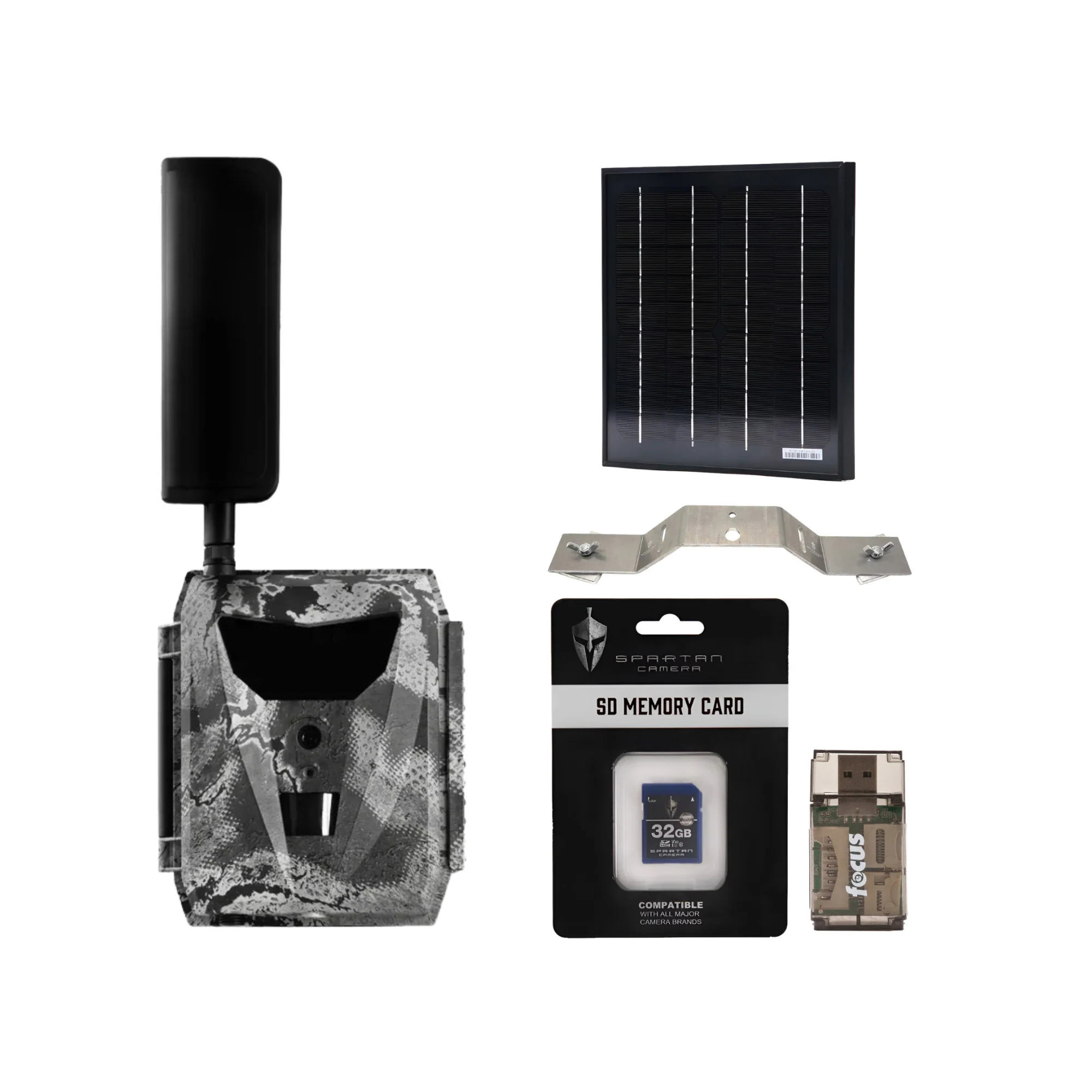 Spartan GoLive 4G/LTE Live Streaming Trail Camera with Solar Panel and Accs