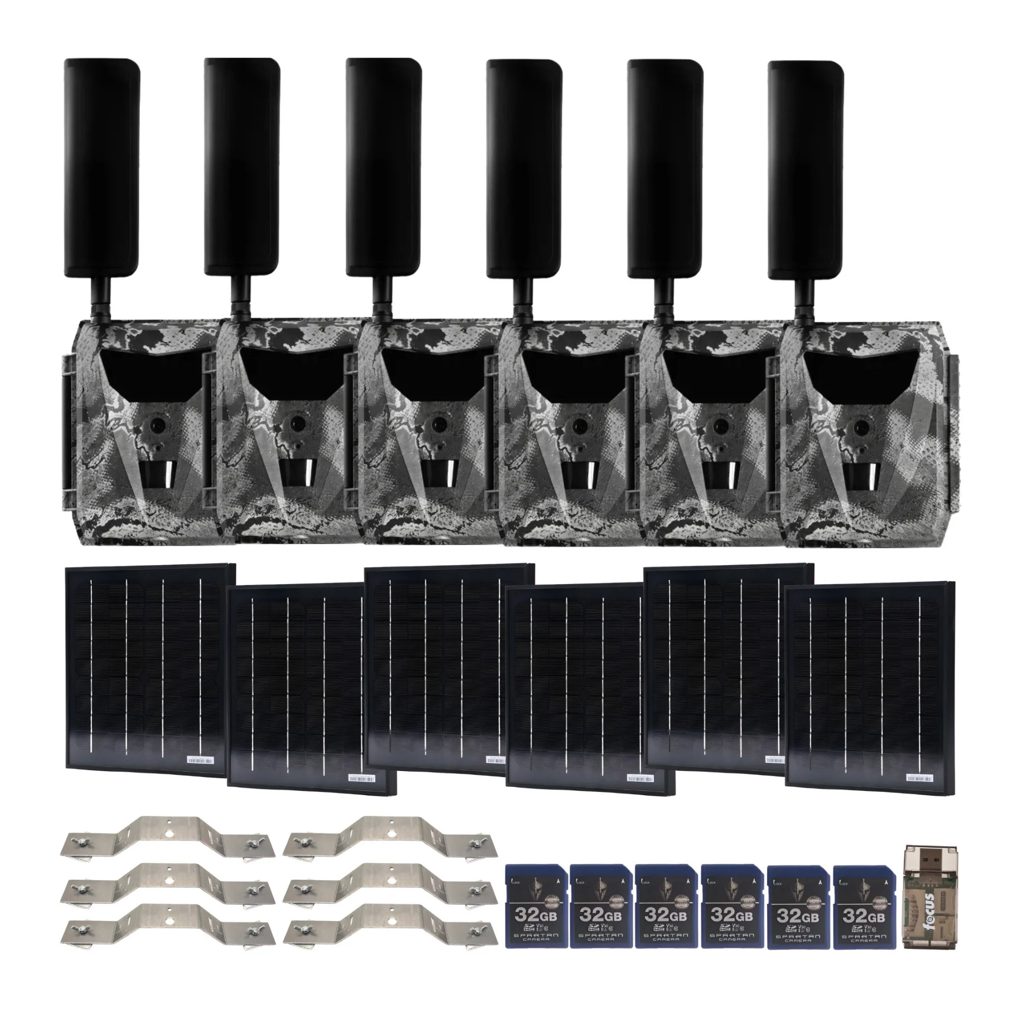 Spartan GoLive 4G/LTE Live Streaming Trail Camera with Solar Panel and Accs