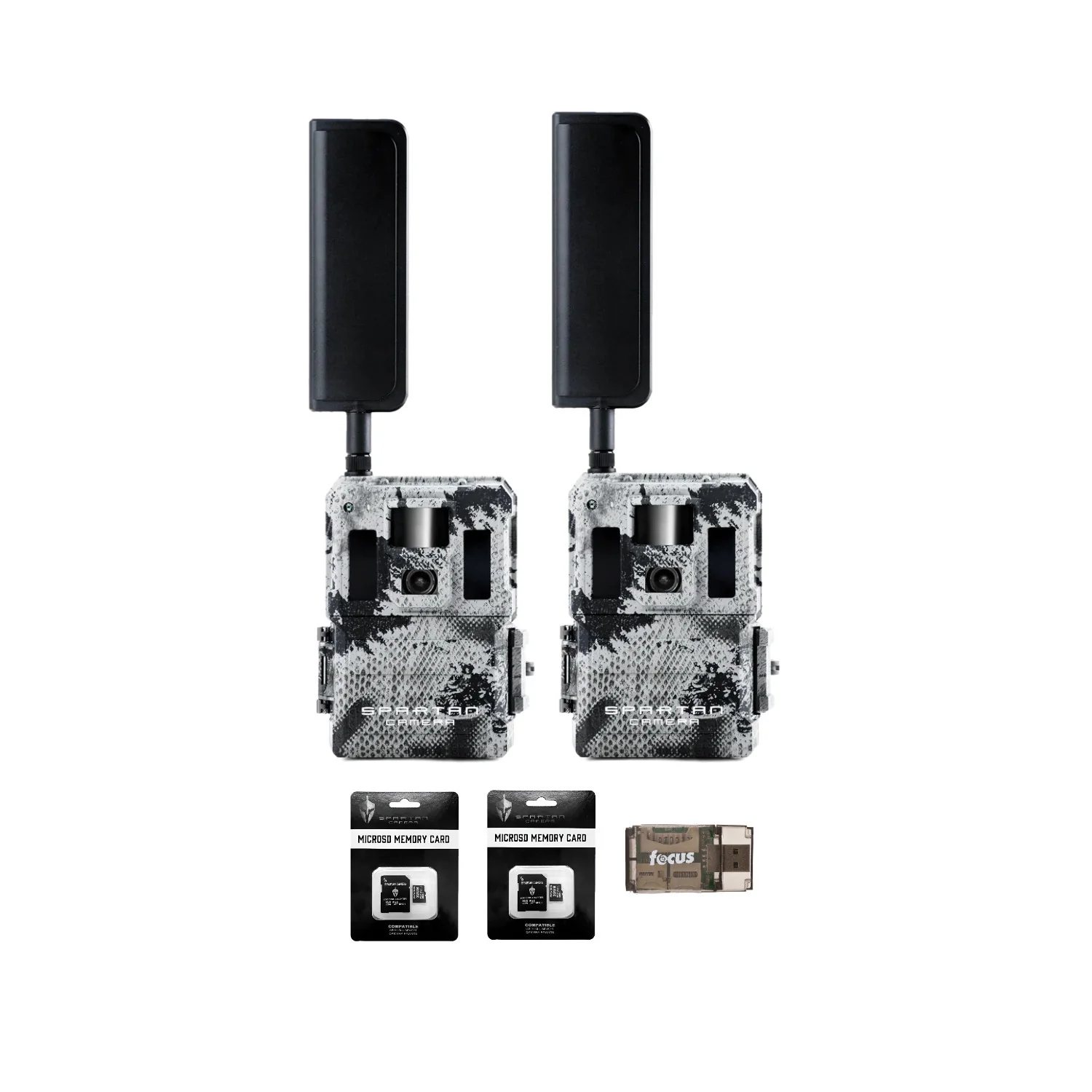 Spartan GoLive2 4G/LTE Trail Camera 2-Pack Bundle with 32GB Memory Card & Reader