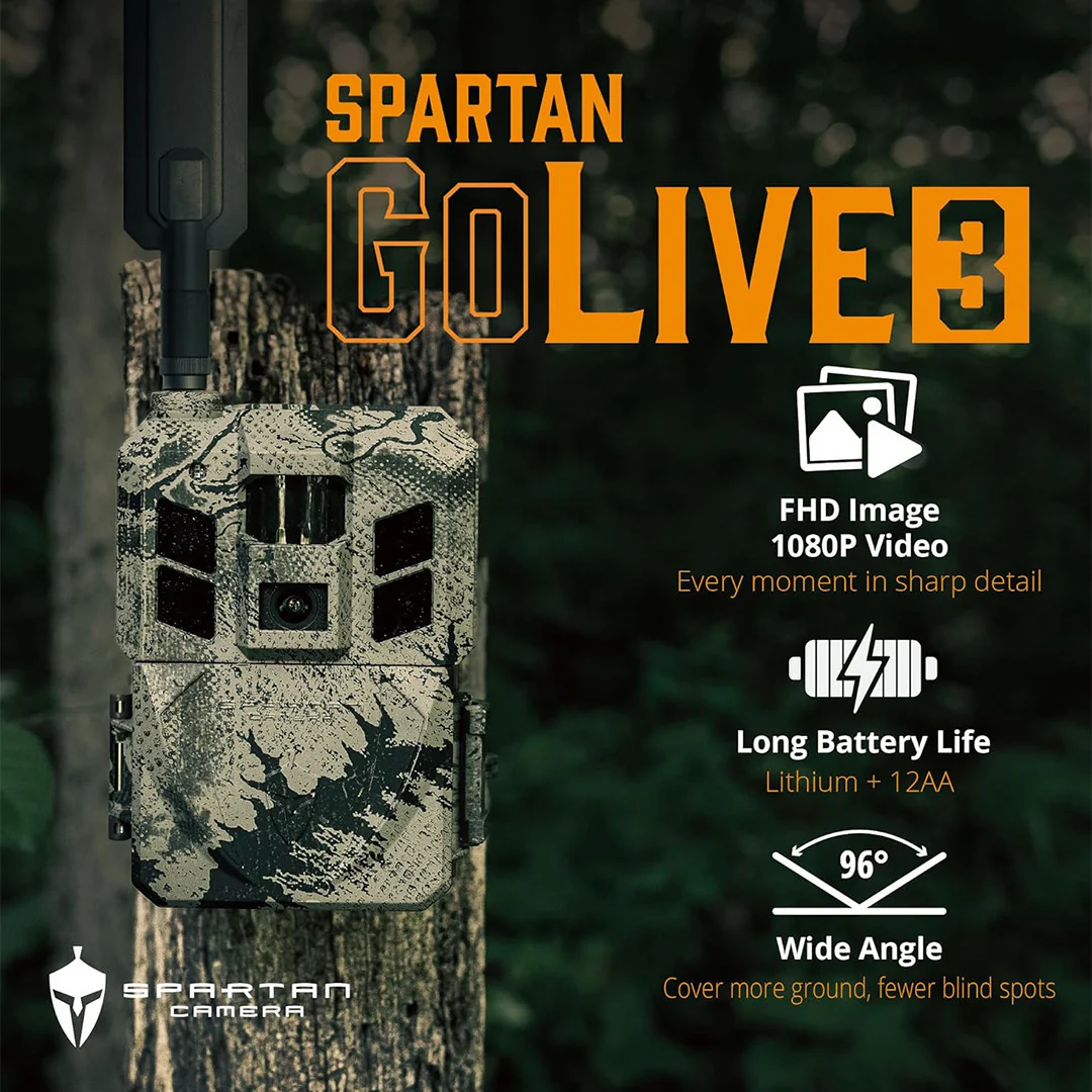 Spartan GoLive3 4G/LTE Multi-Carrier Trail Camera (Areus Camo) with Accs. Bundle - Image 2