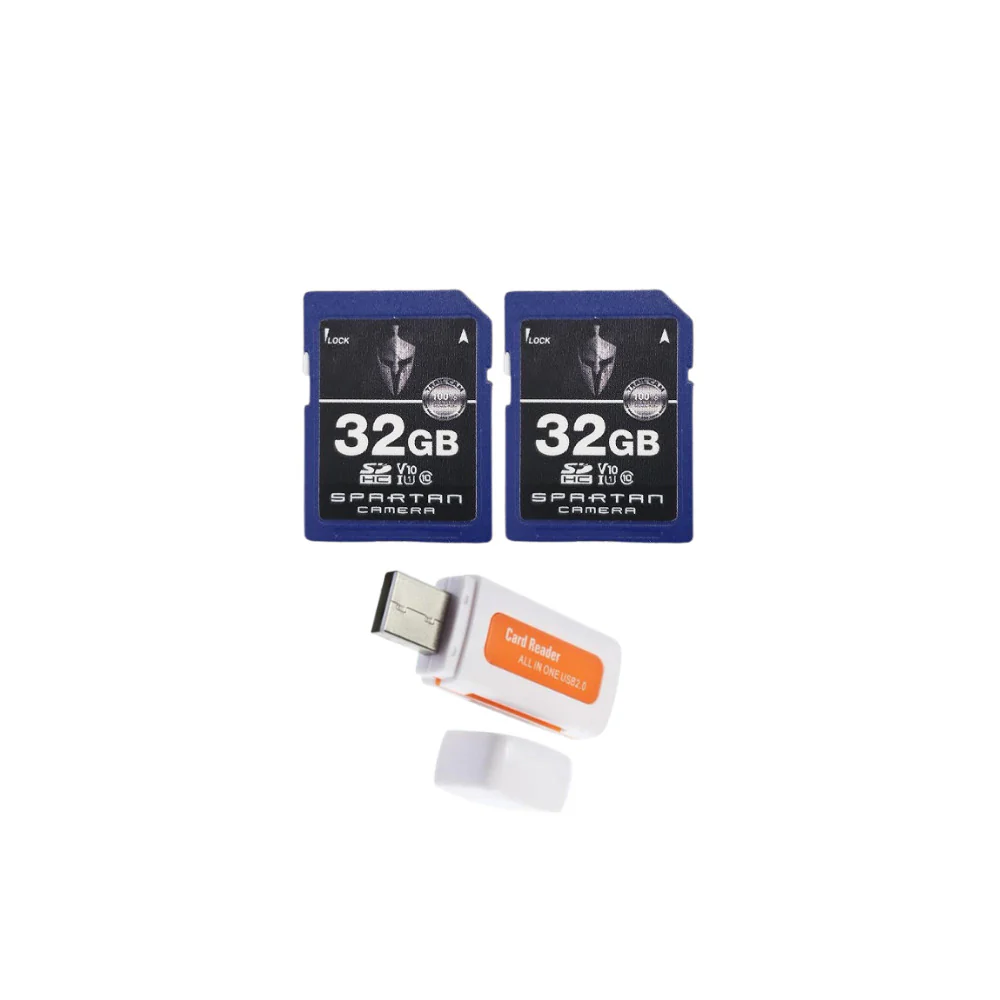 Spartan 32GB Class 10 SD Card (2-Pack) with Micro SD Reader and Writer Bundle