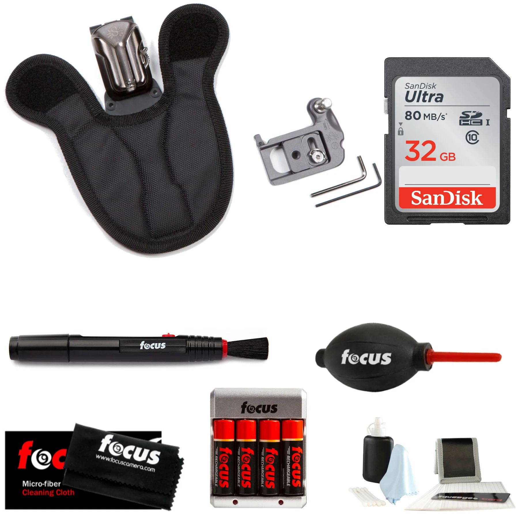 Spider Camera Holster SpiderLight 1-2 Upgrade Kit and Deluxe Accessory Bundle