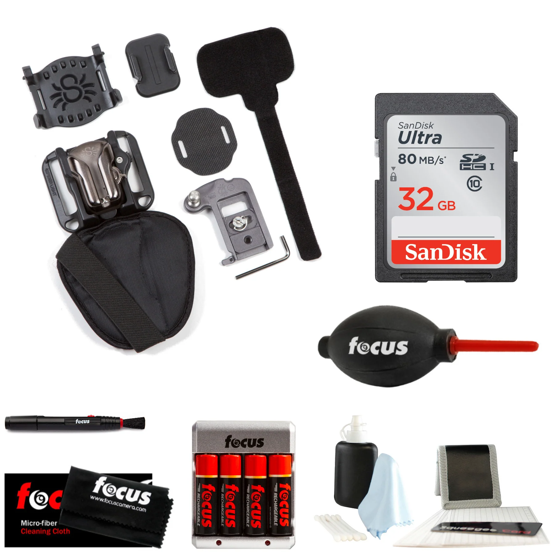 Spider Holster SpiderLight Backpacker Kit and Deluxe Photo Accessory Bundle