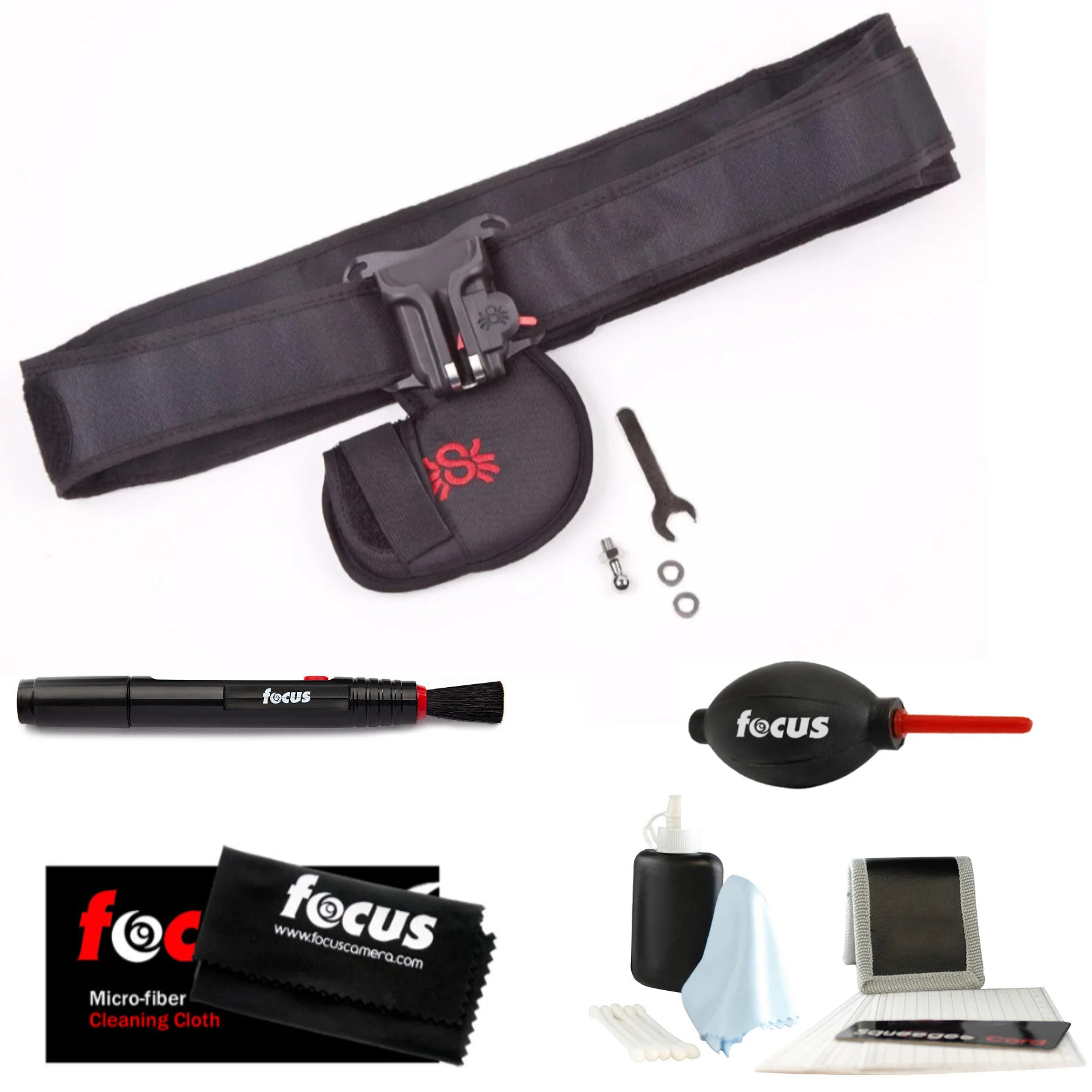 Spider Holster 850 Black Widow Holster and Belt Kit with Camera Cleaning Bundle