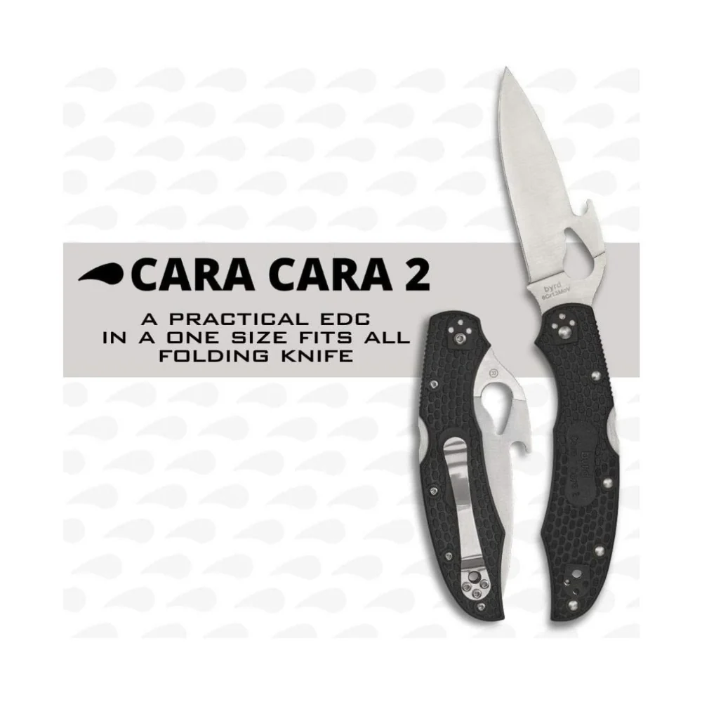 Spyderco Cara Cara 2 PlainEdge Black Knife with Emerson Opener and FRN Handle - Image 4