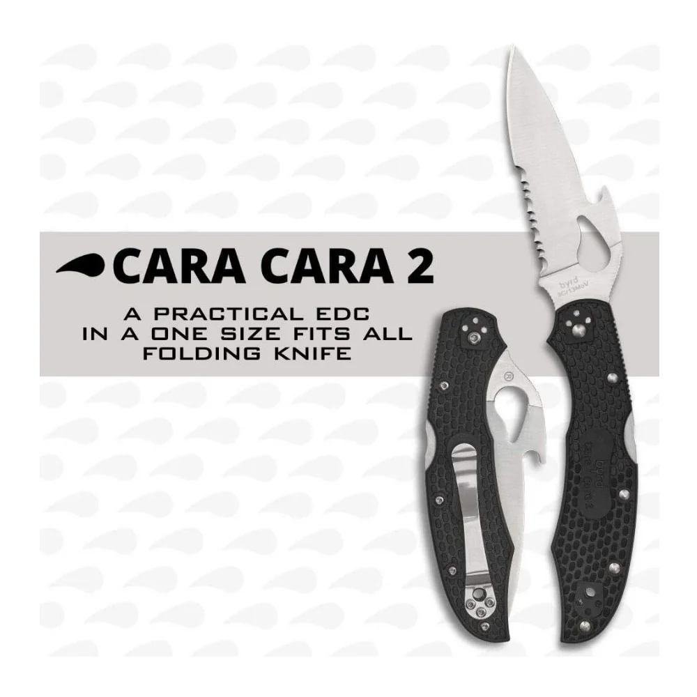 Spyderco Cara Cara 2 CombinationEdge Black Knife with Emerson Opener - Image 5