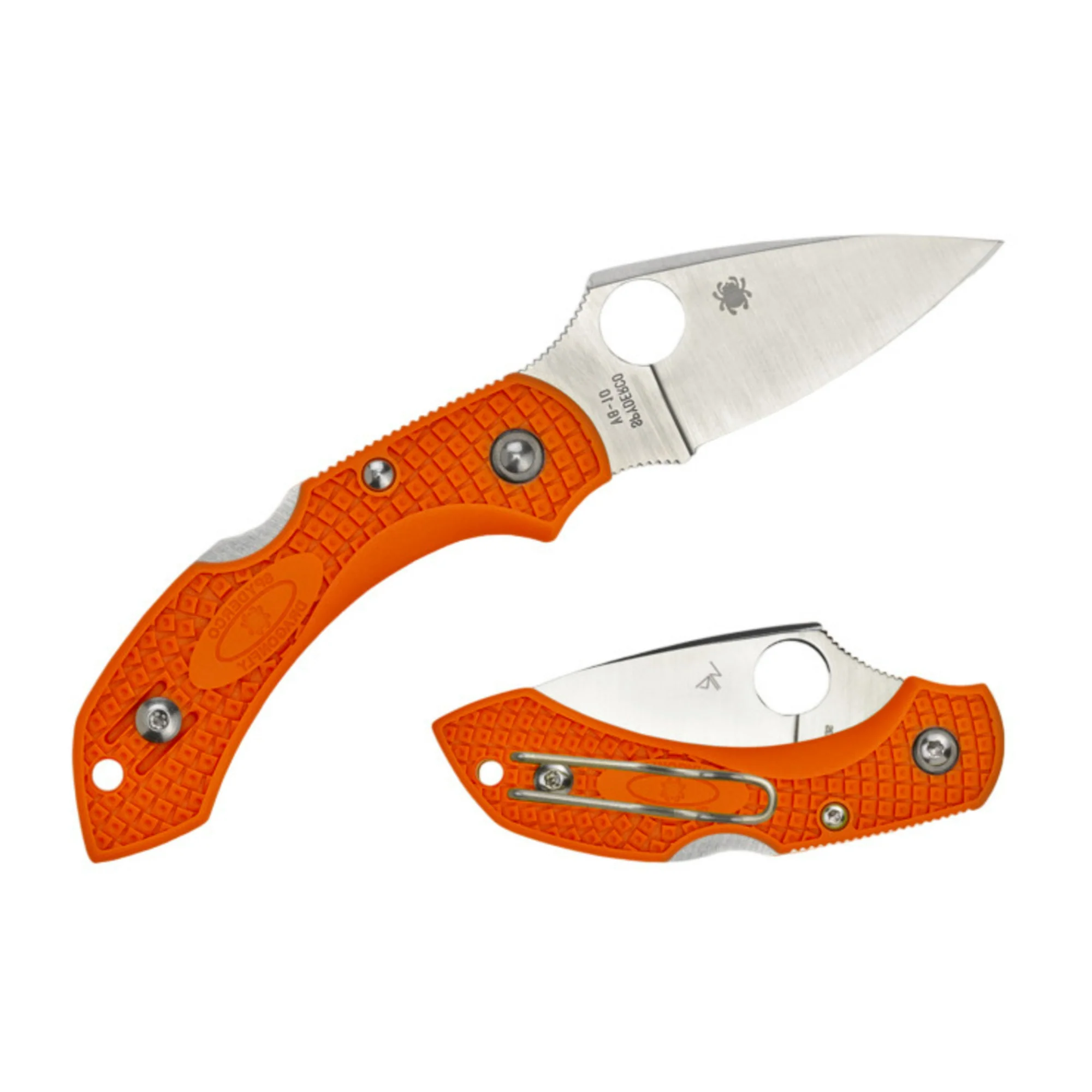 Spyderco Dragonfly 2 5.36-Inch Lightweight and Foldable PlainEdge Knife (Orange) - Image 6
