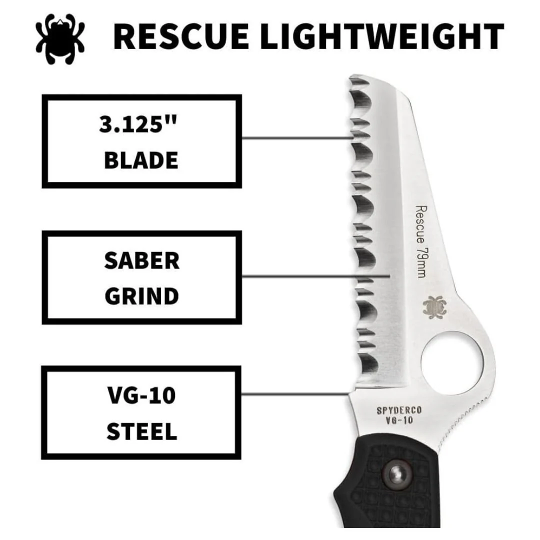 Spyderco Folding Knife Rescue 79mm - Image 3