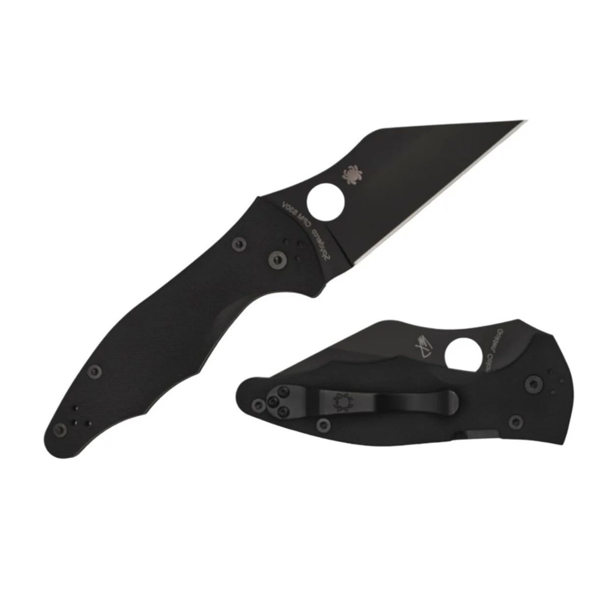 Spyderco Yojimbo 2 Hollow-Ground CPM S30V Stainless Steel Blade 7.69-Inch Folding Knife (Black) - Image 4